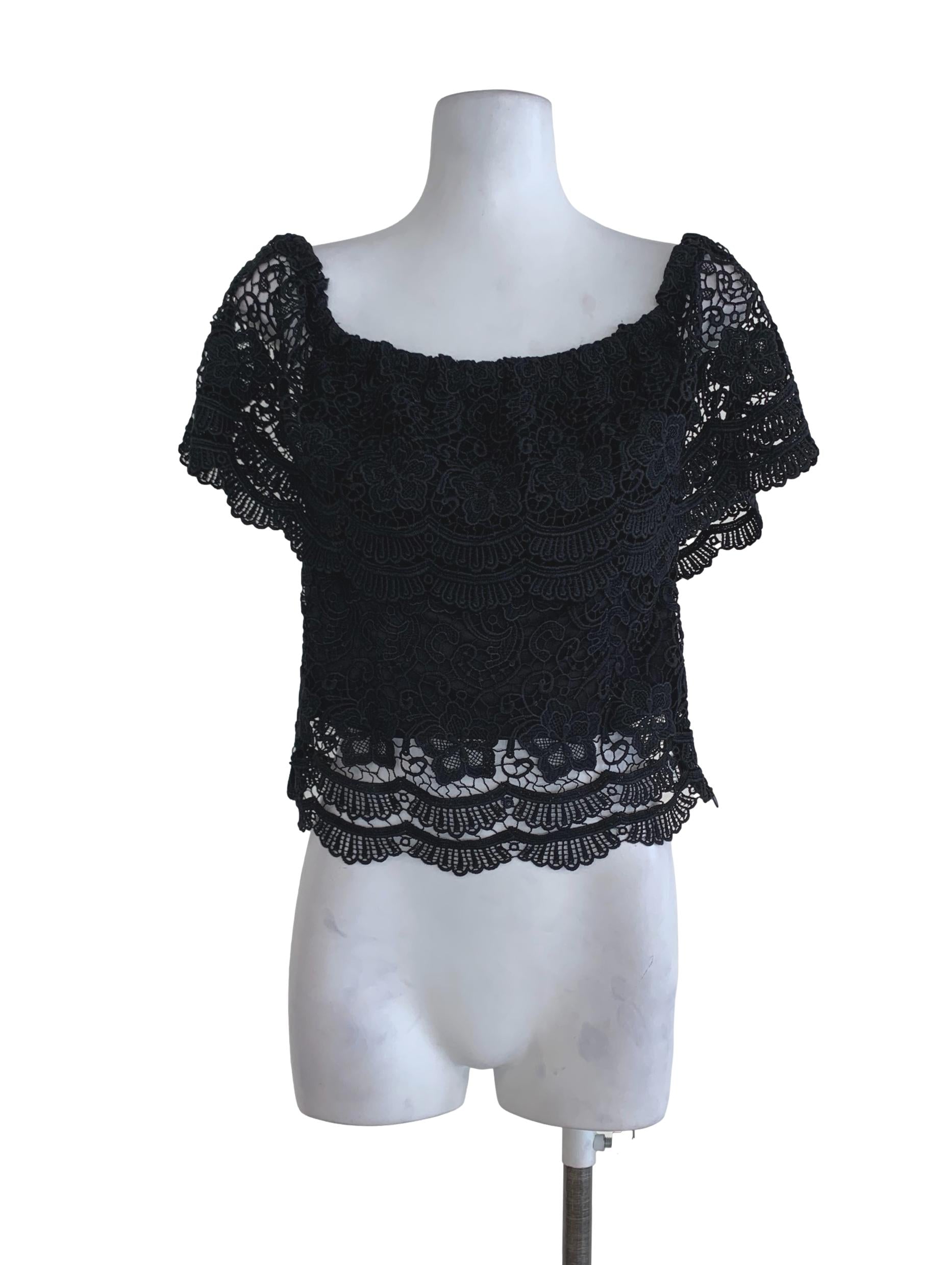 Black Lace Blouse