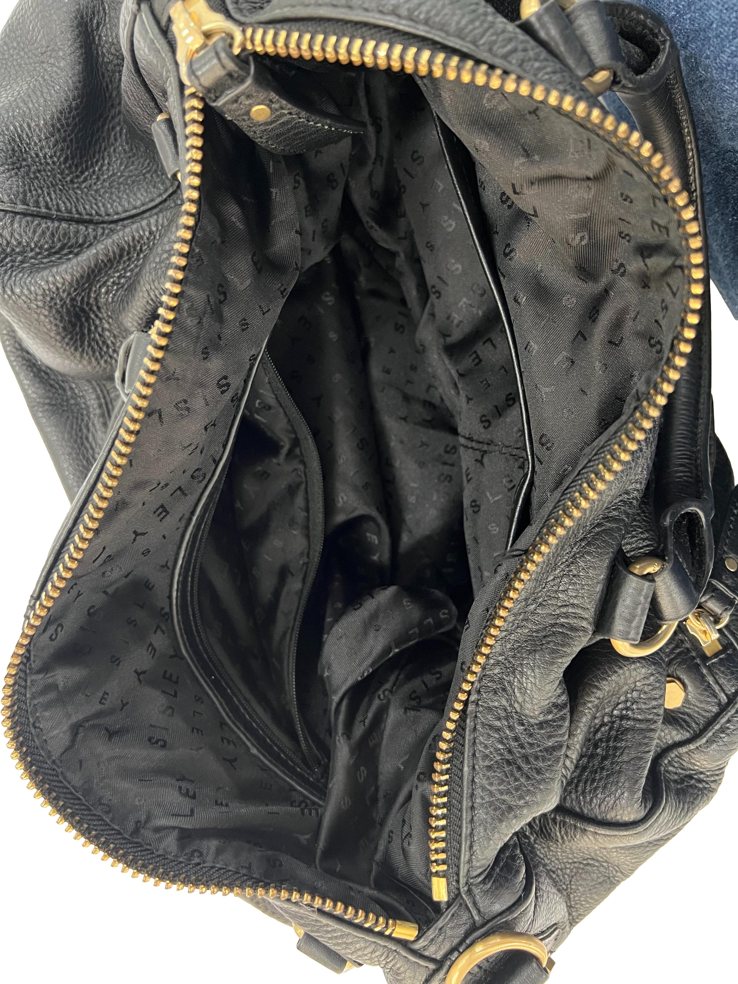 Two Way Black Leather Bag