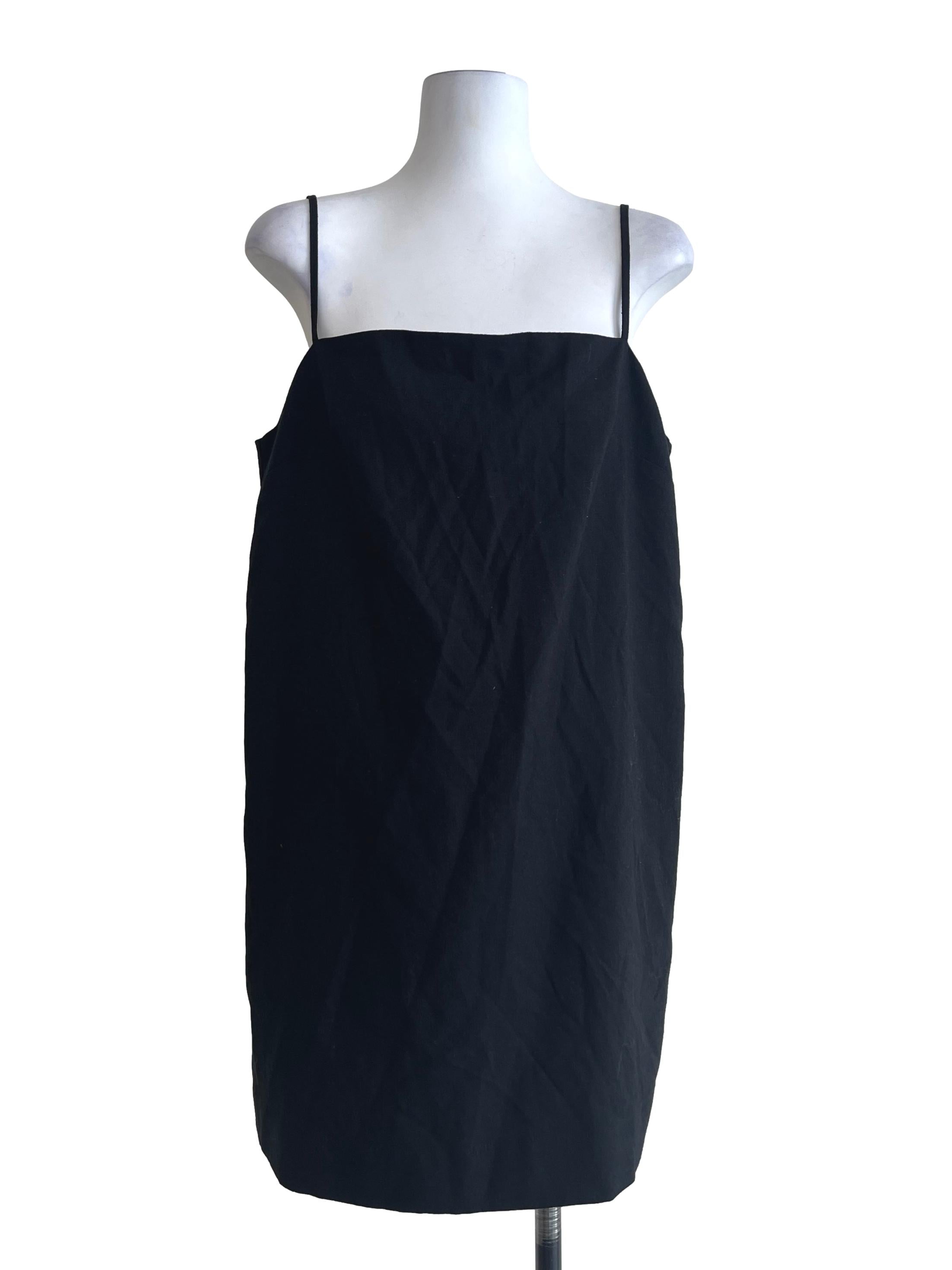 Pitch Black Straight Across Shift Dress