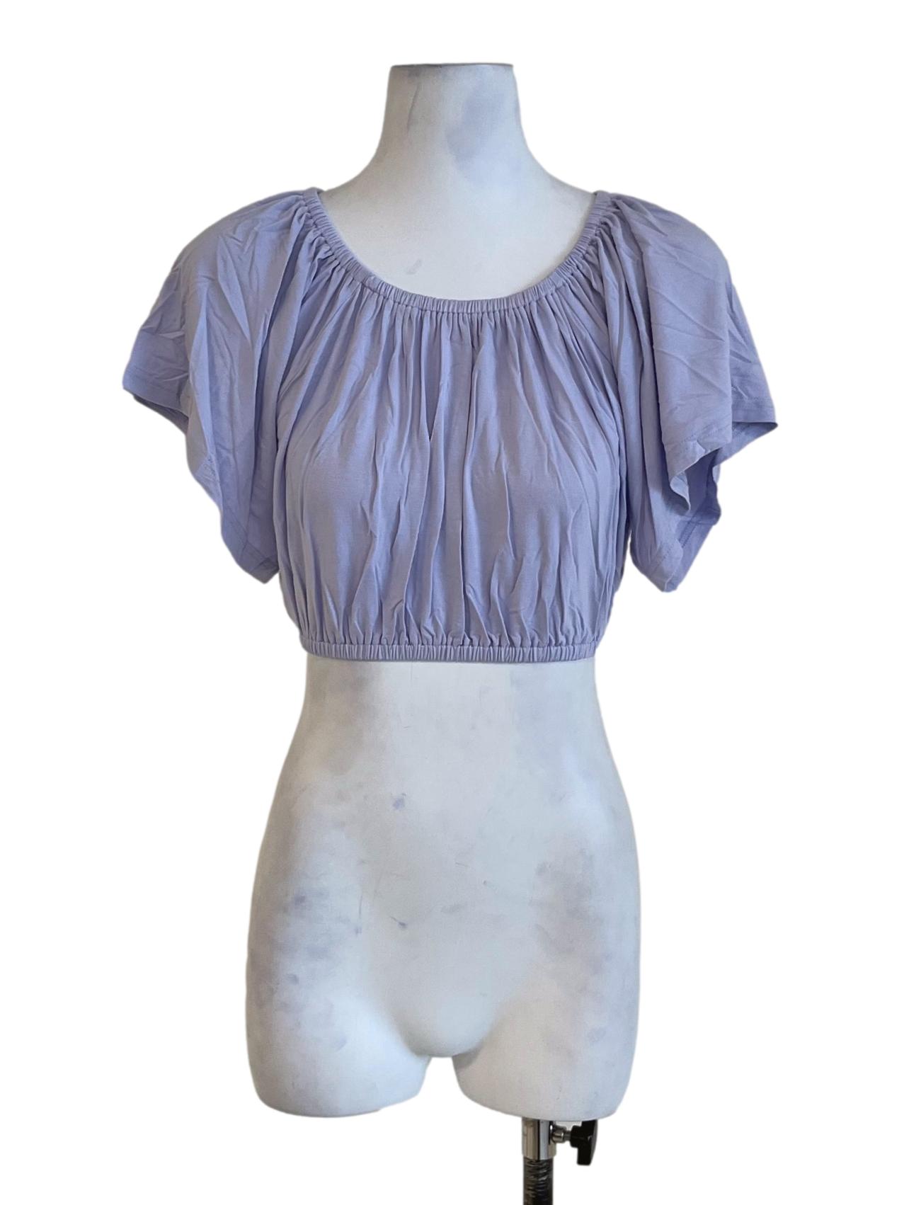 Purple Carys Off Shoulder Jersey Top