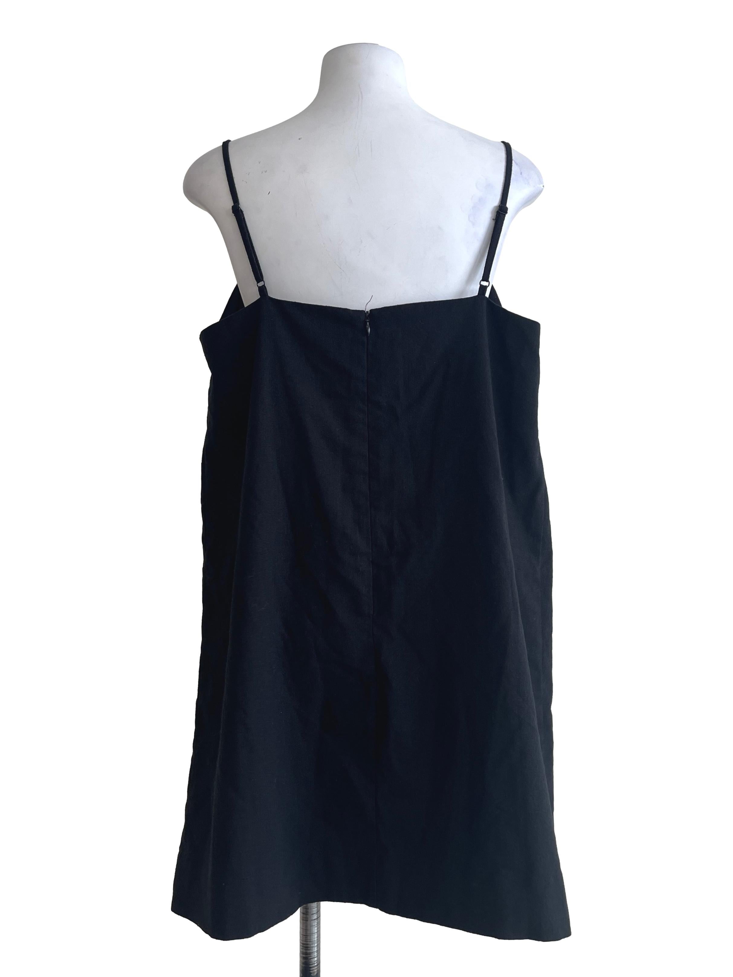 Pitch Black Straight Across Shift Dress