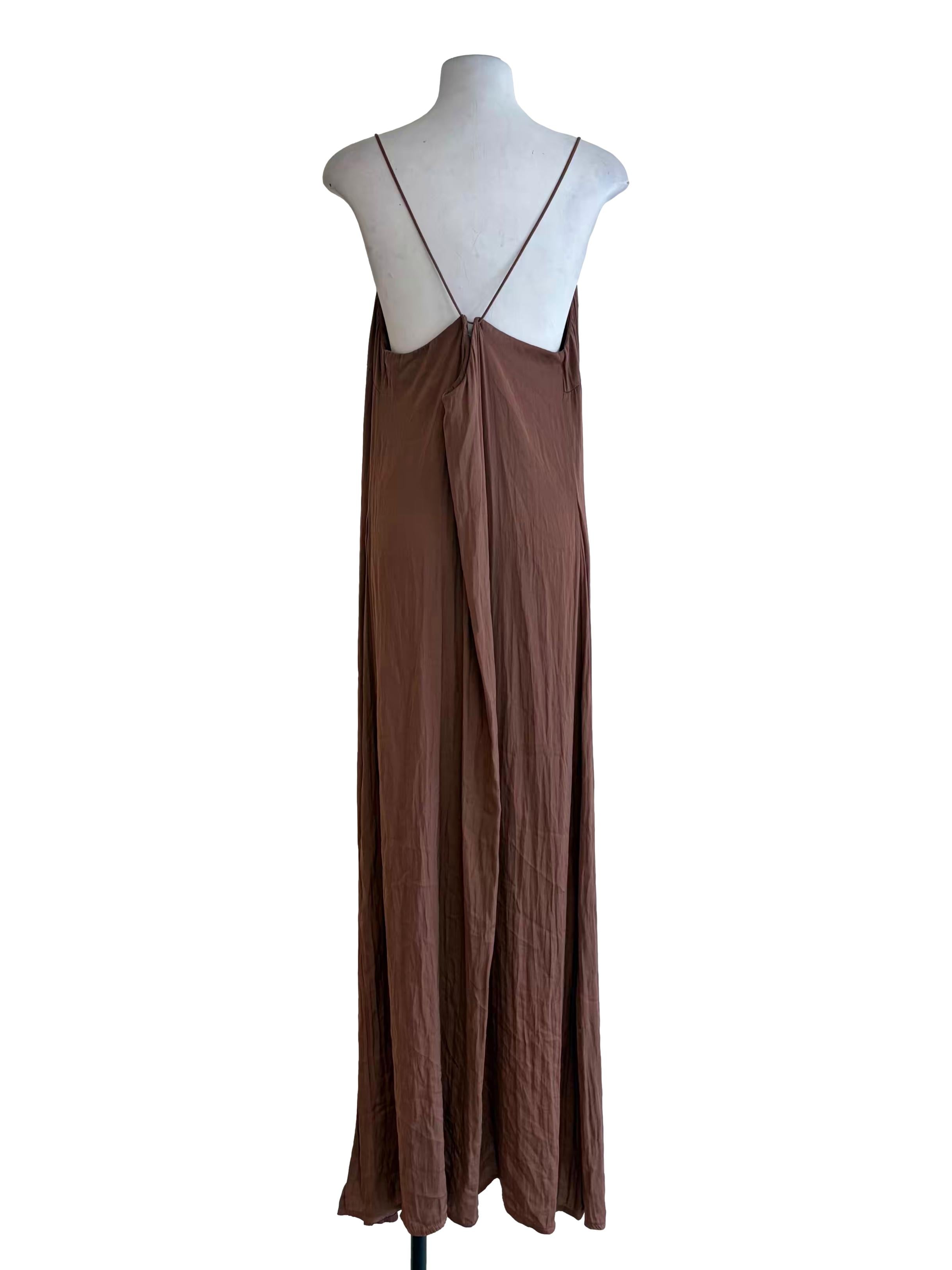 Peanut Brown Slip Dress