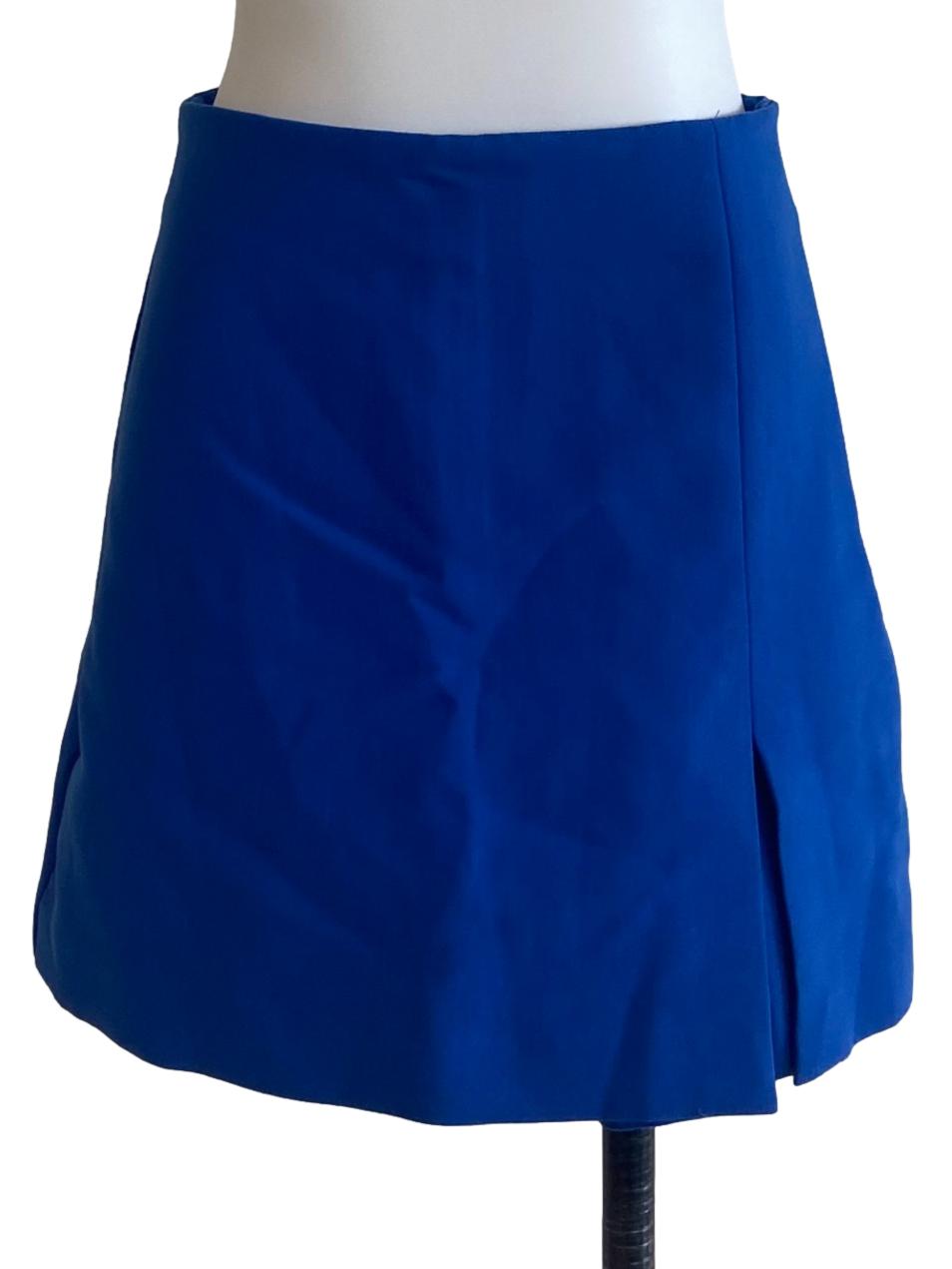 Cobalt Blue Twill Tube Slit Short Pants