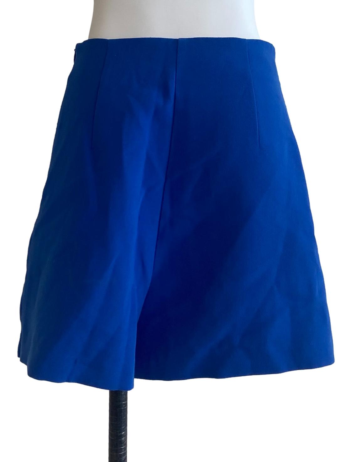 Cobalt Blue Twill Tube Slit Short Pants