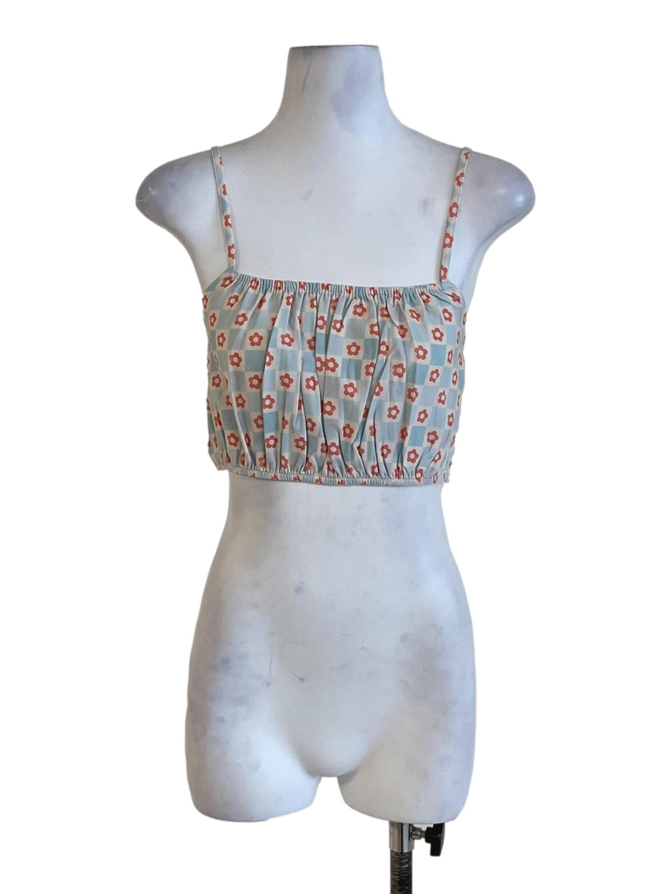 Blue Kyle Crop Top