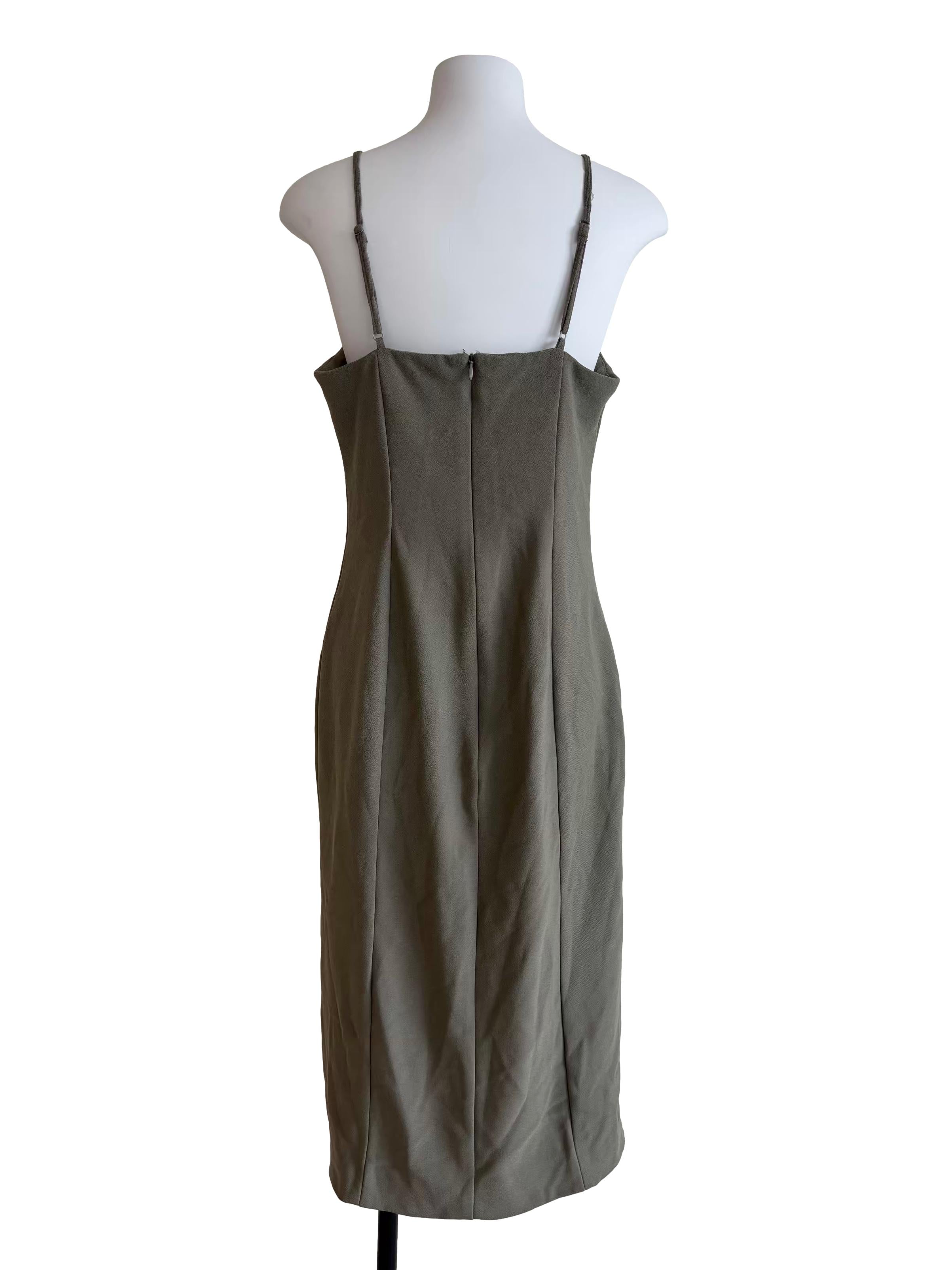 Sage Green Sweetheart Buckle Dress