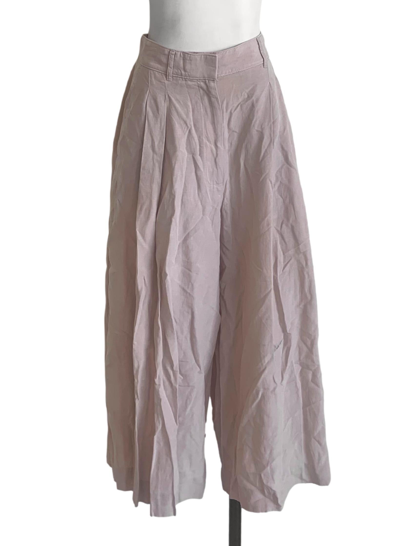 Latte Beige Wide Leg Pants