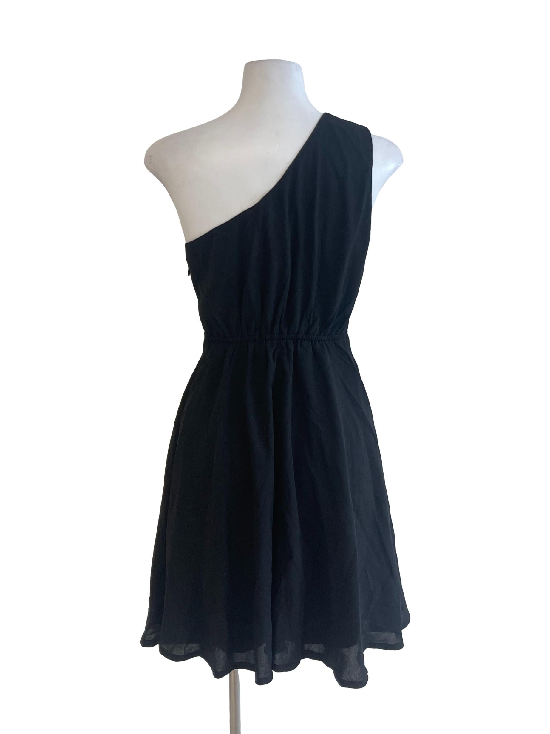Black One Shoulder Mini Dress