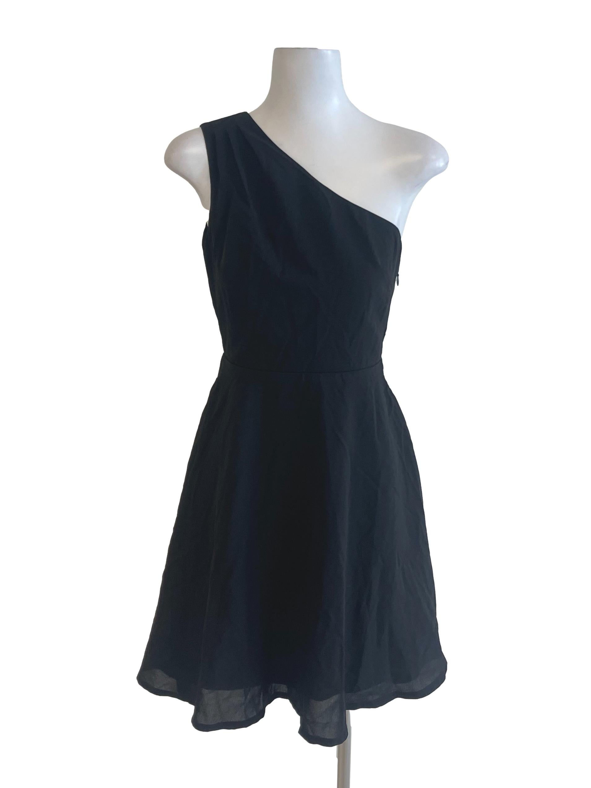 Black One Shoulder Mini Dress