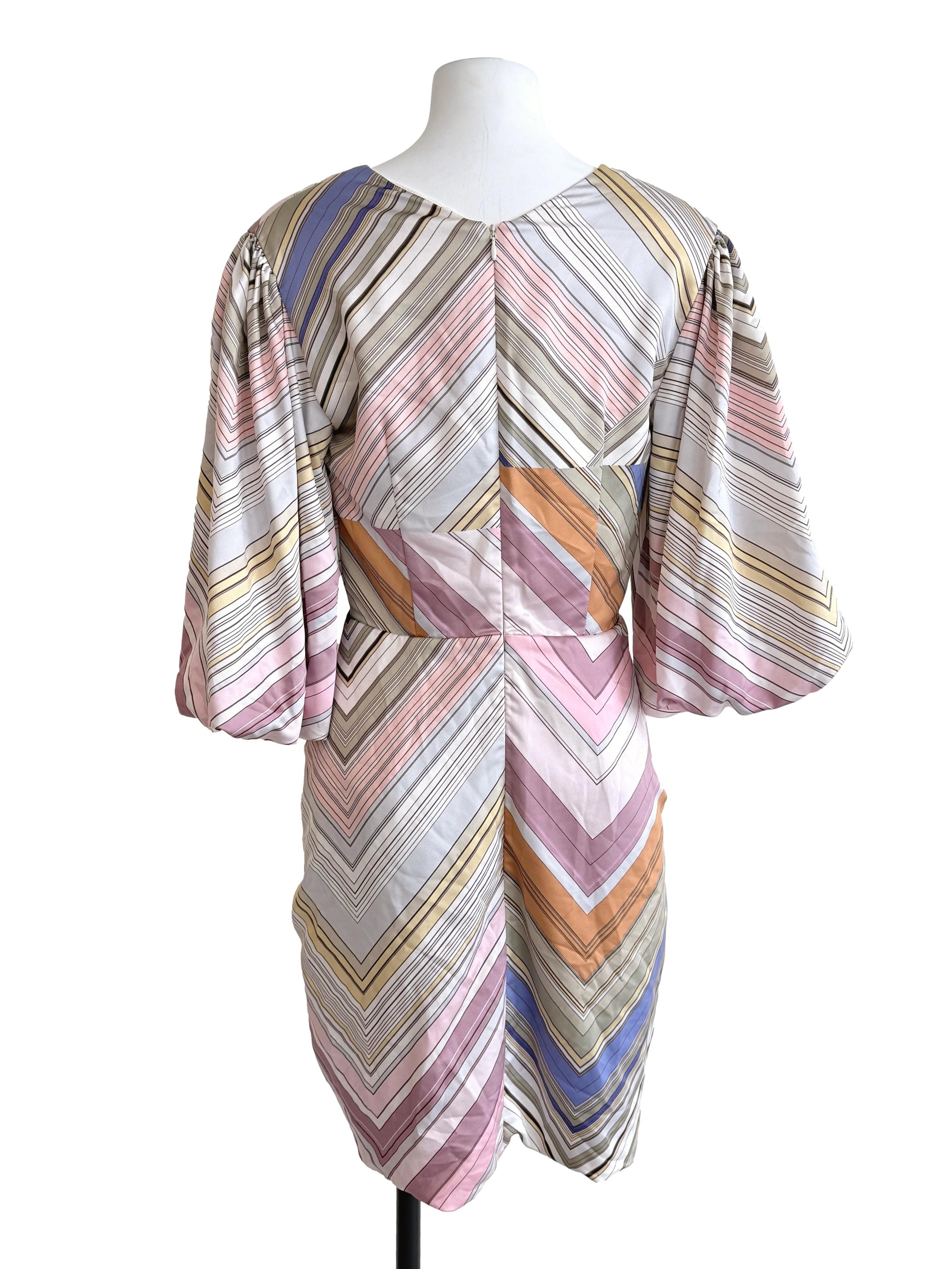 Multicolor Printed Half Sleeves Dress