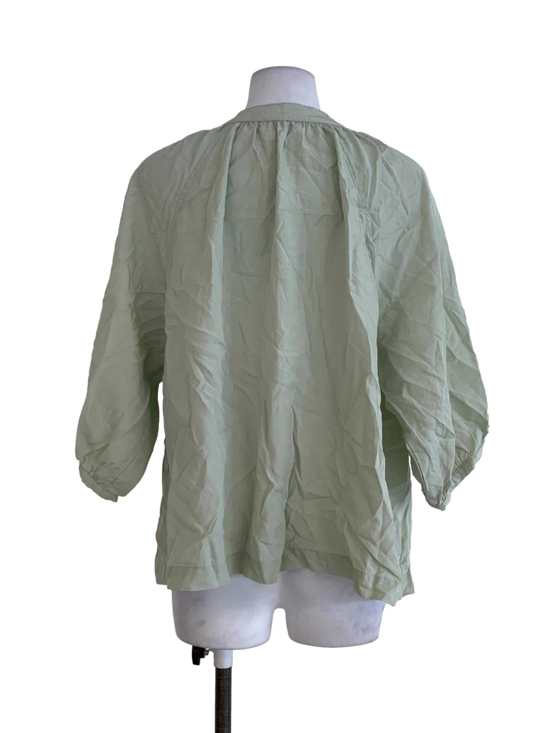 Sage Green Plain Blouse