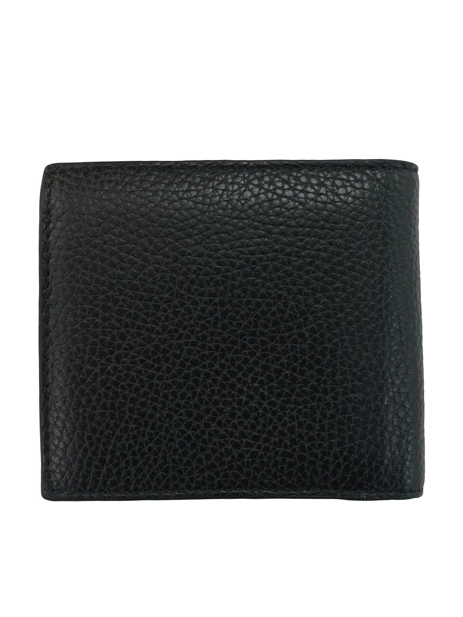 Black Bally Logo Stripe Wallet