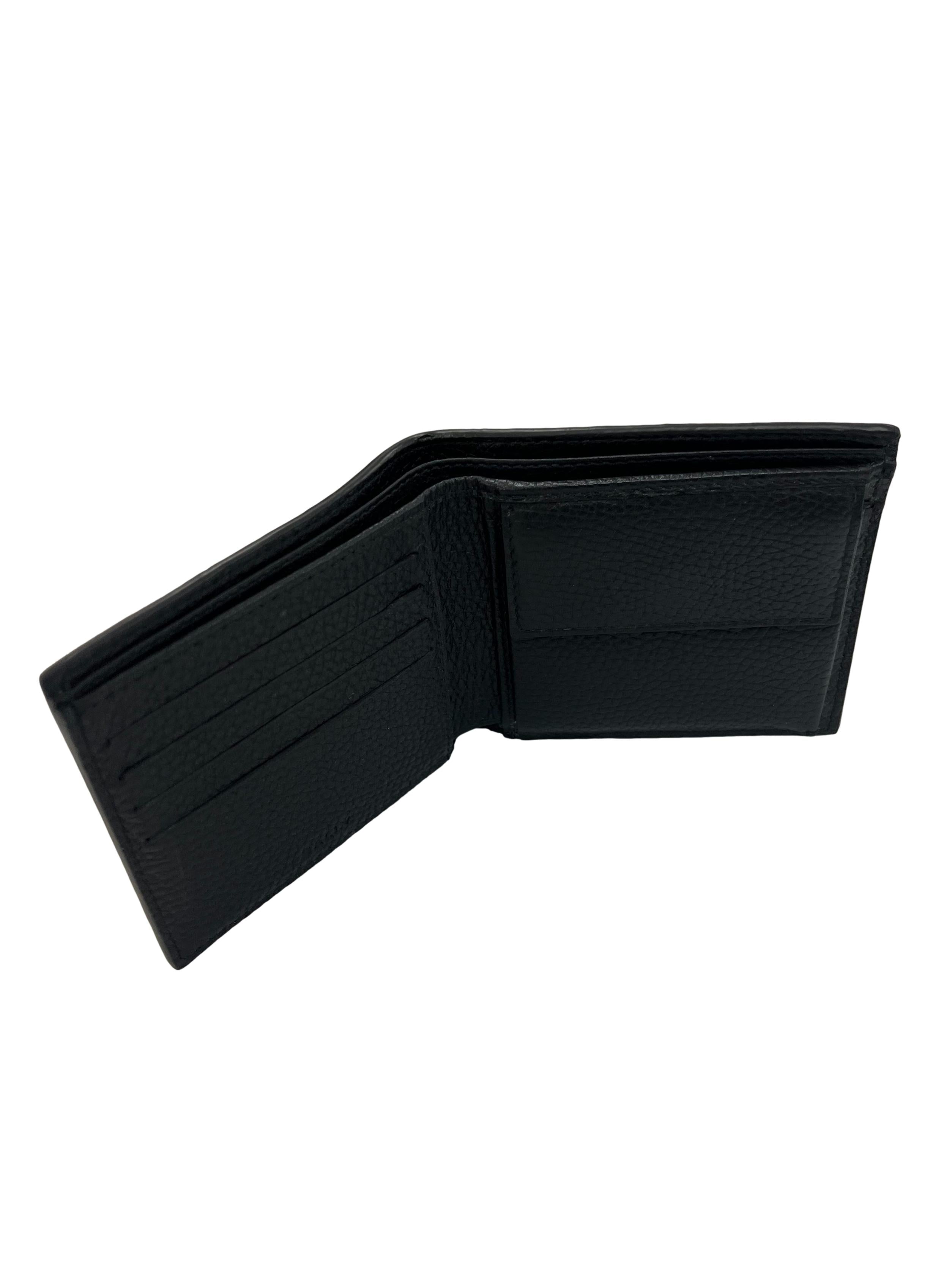 Black Bally Logo Stripe Wallet