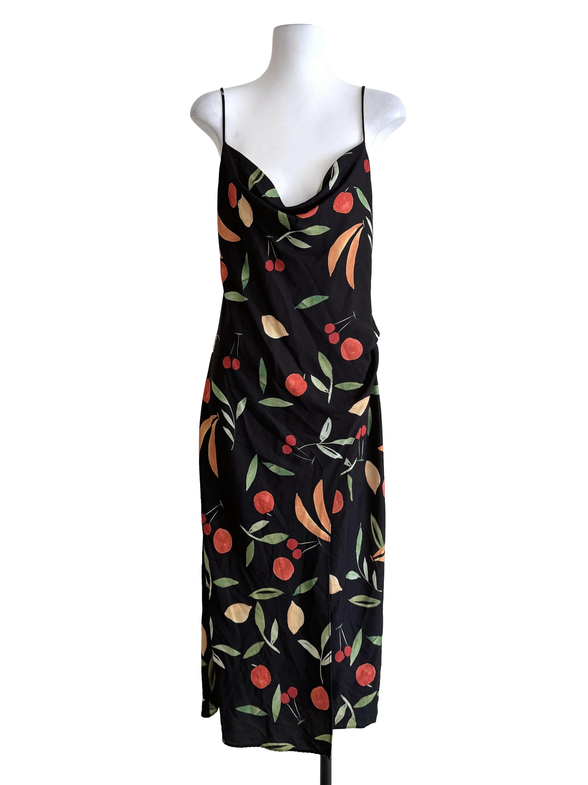 Black Printed Babydoll Dress