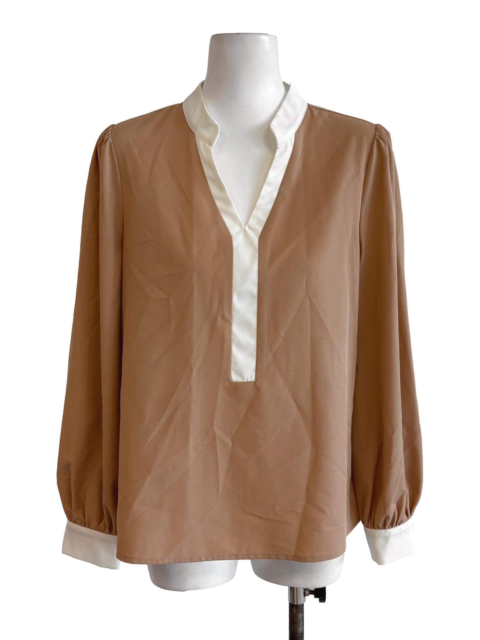 Latte Long Sleeves Blouse