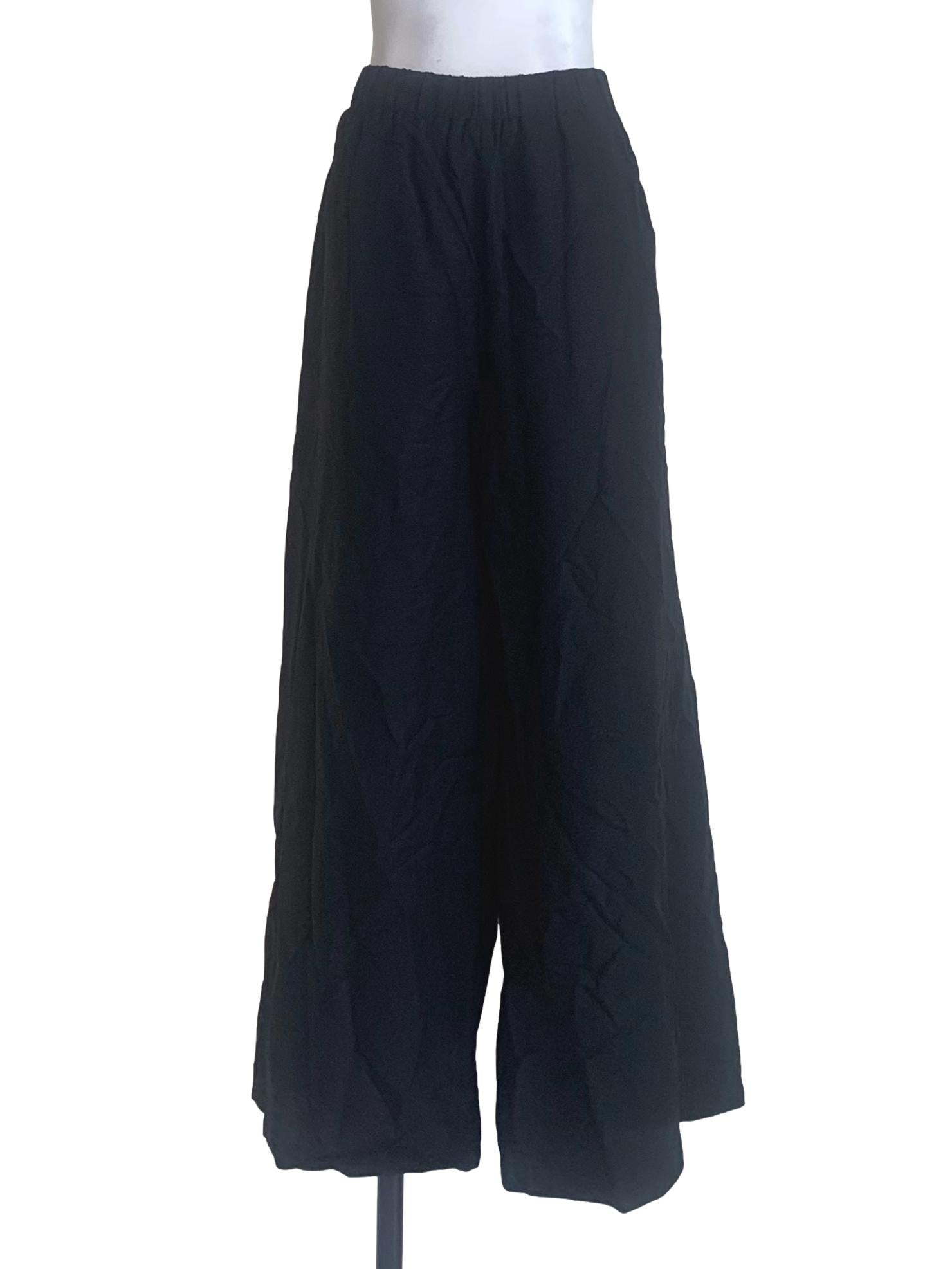 Ebony Black Wide Leg Pants