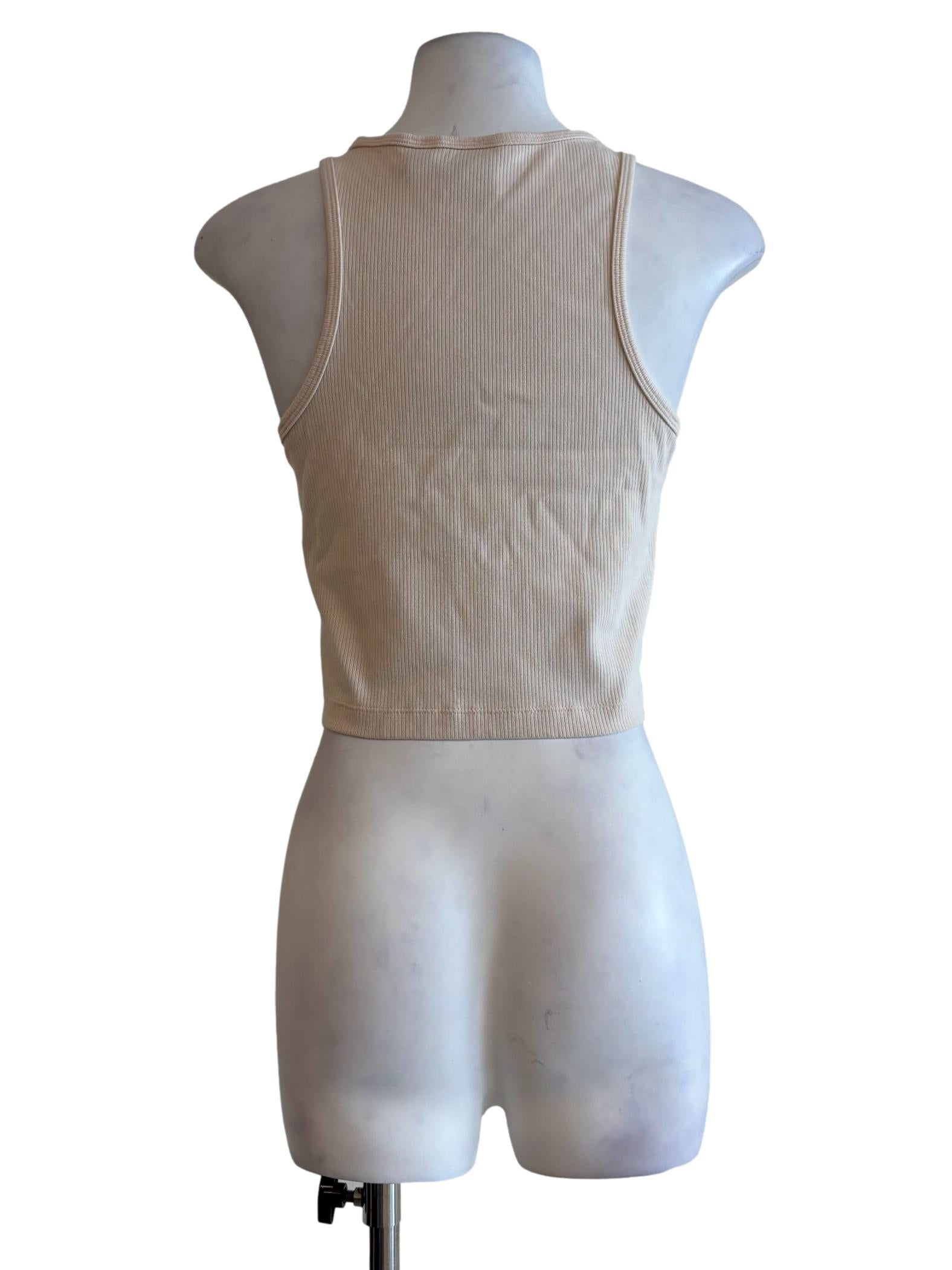 Almond Ribbed Tank Top