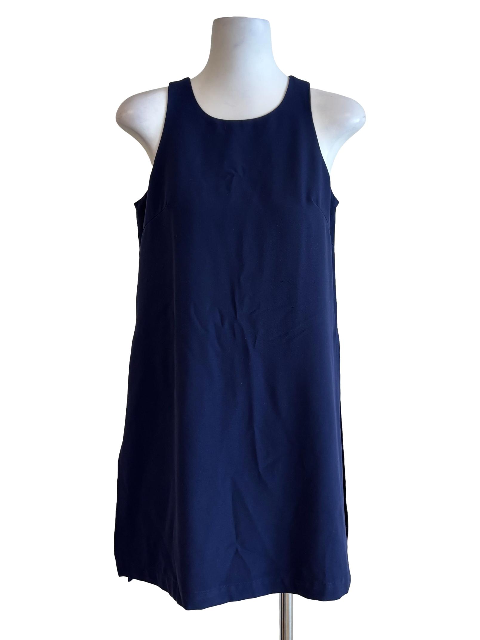 Navy Blue Sleeveless Rompers Dress