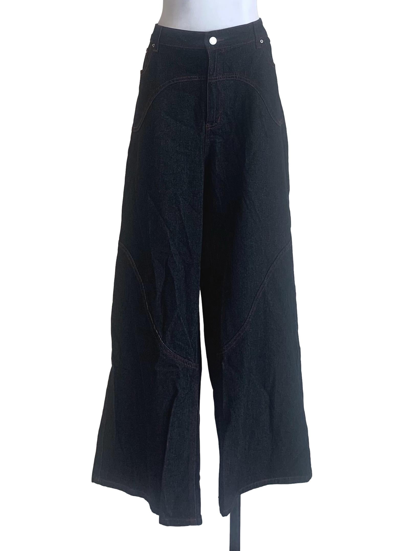 Sable Black Wide Leg Jeans YHF