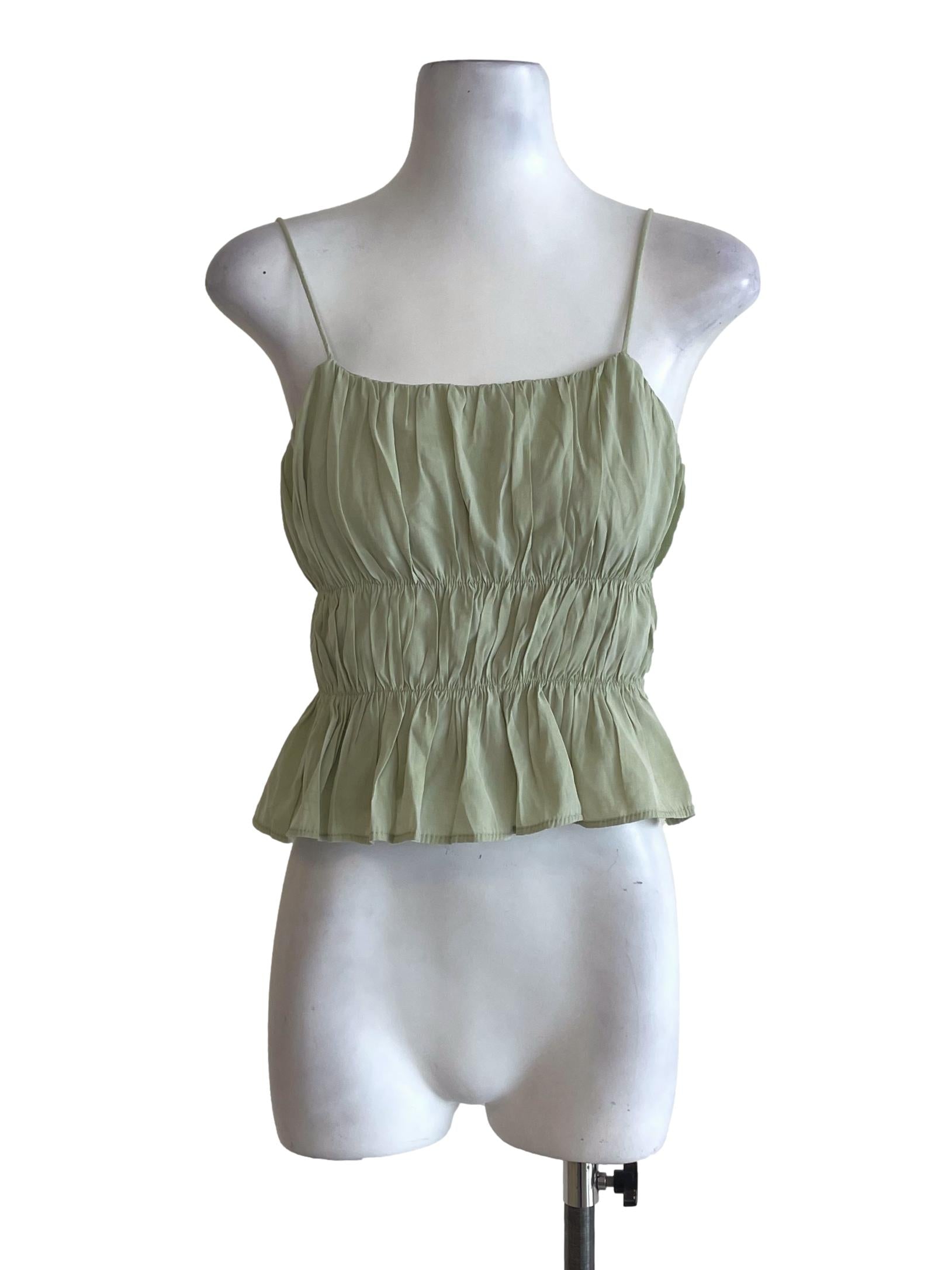 Mint Green Gathered Flowy Top TEM