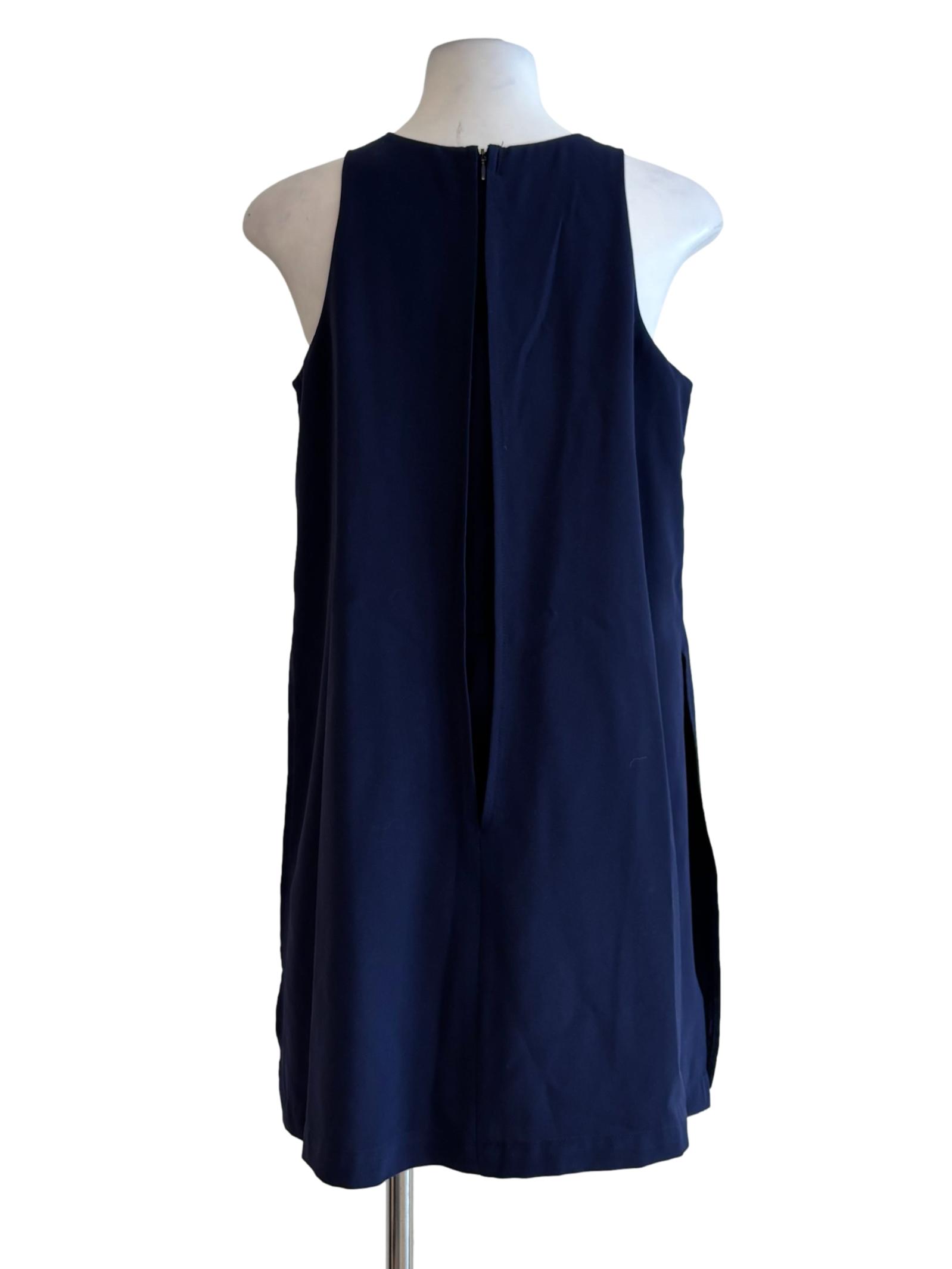 Navy Blue Sleeveless Rompers Dress