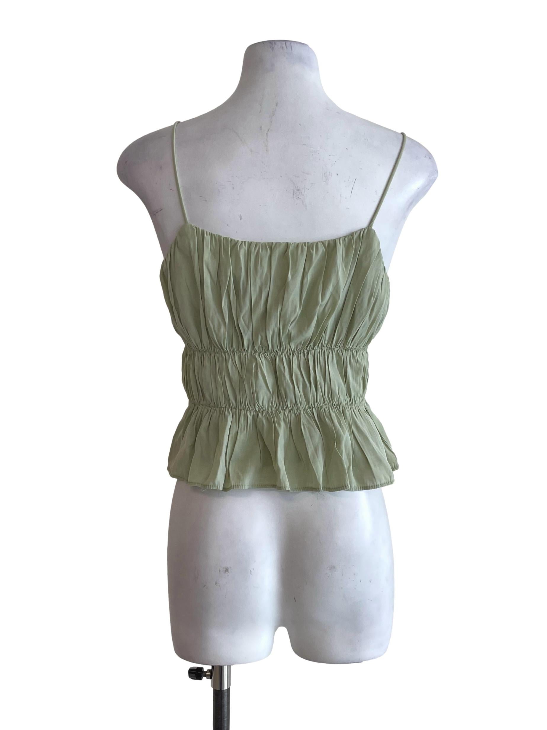Mint Green Gathered Flowy Top TEM