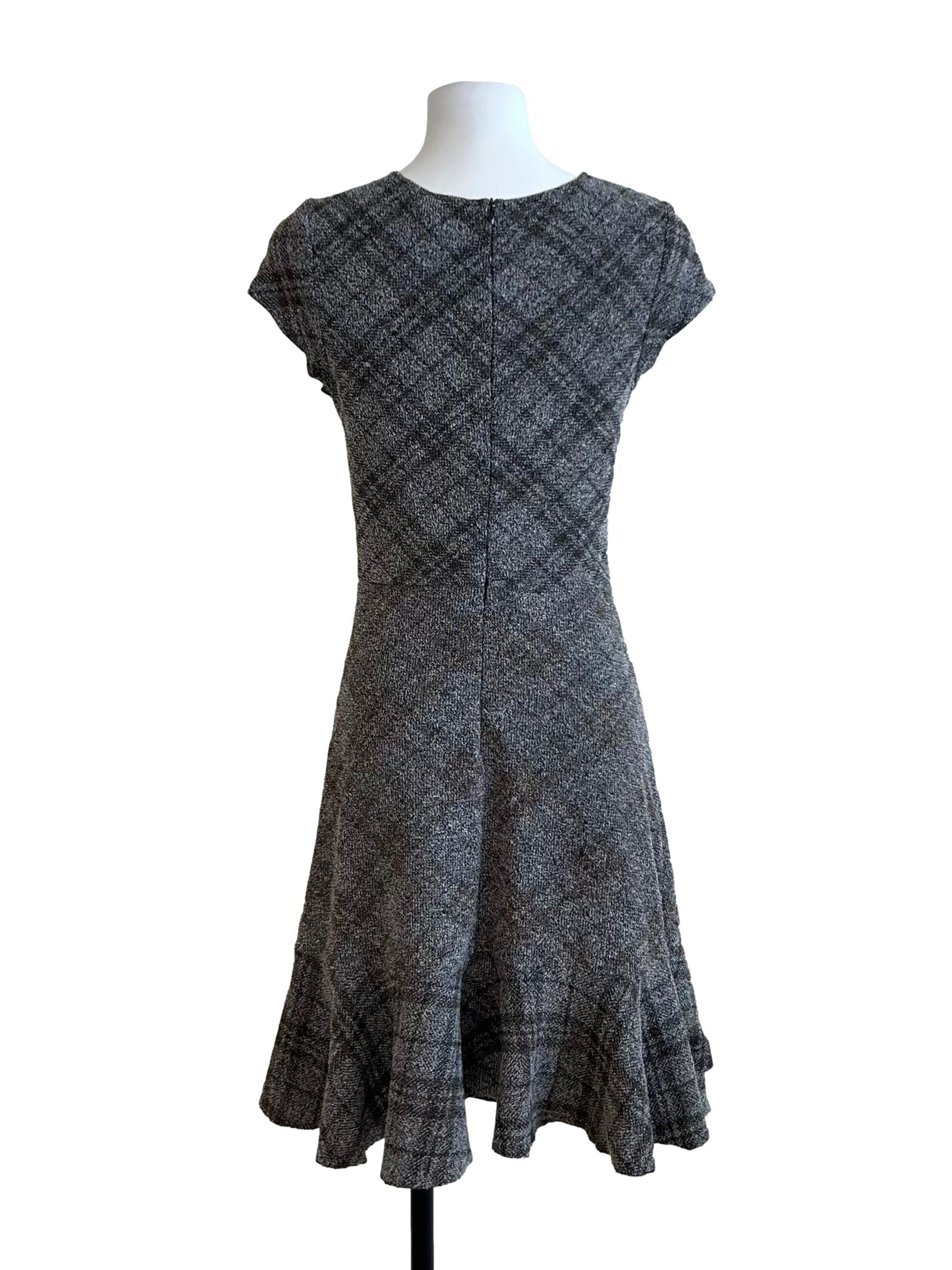 Black And White Short Sleeve Dress