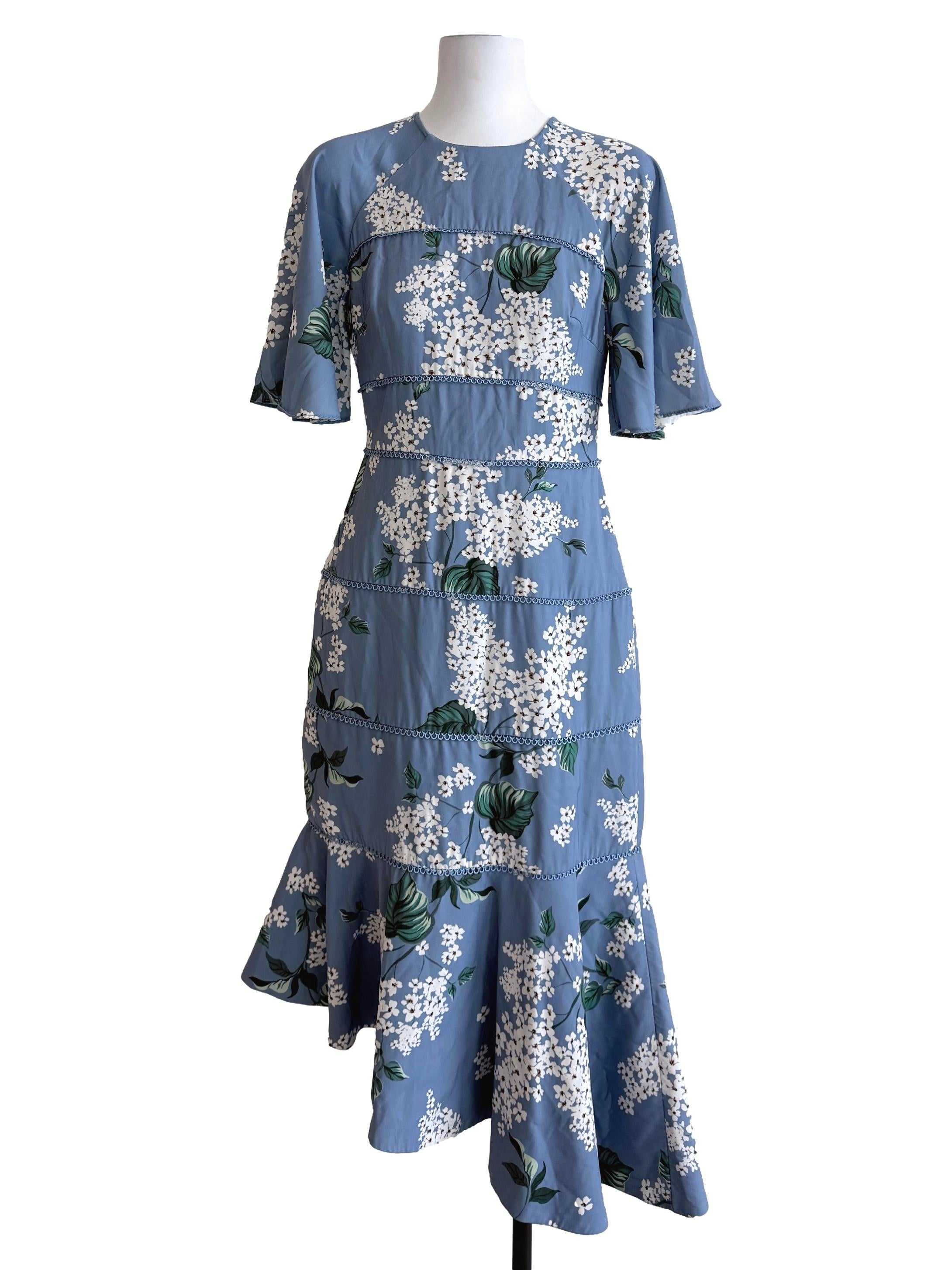 Cerulean Blue Drop Waist Dress