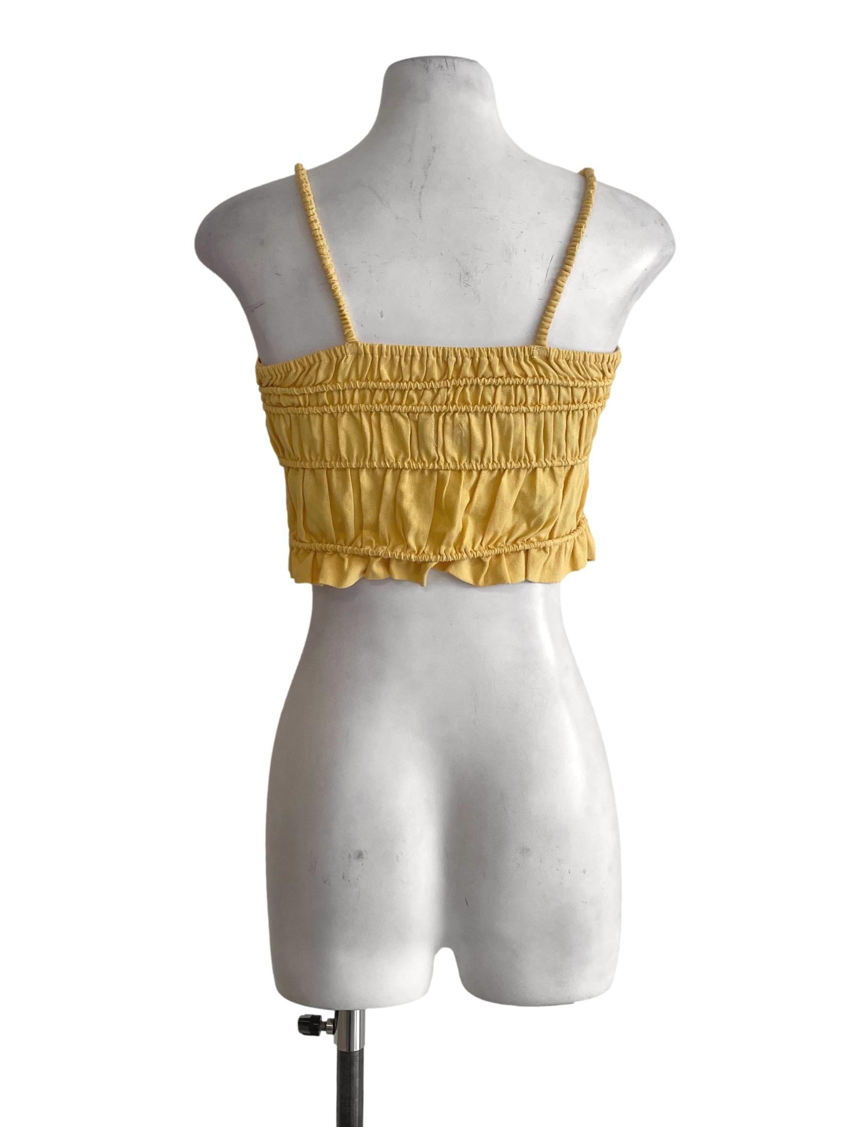 Mustard Yellow Crop Top TCL