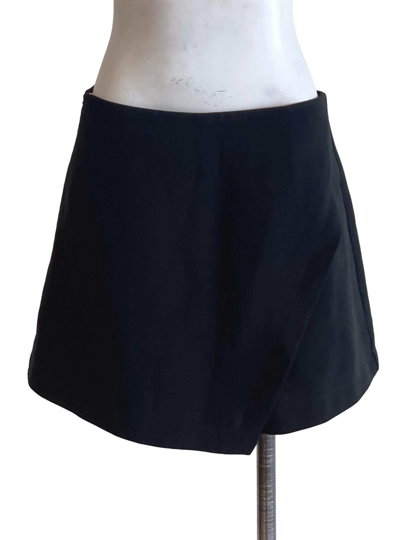 Black High Waist Skort