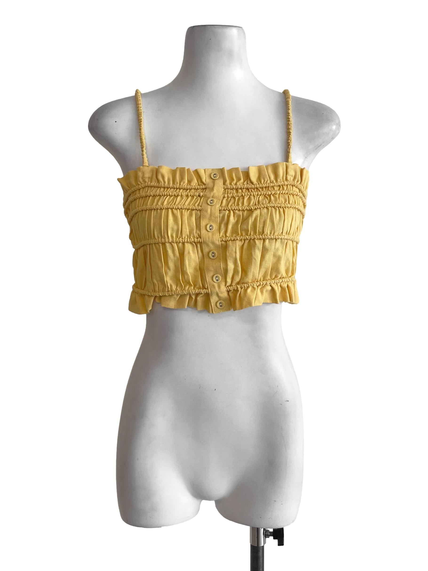 Mustard Yellow Crop Top TCL