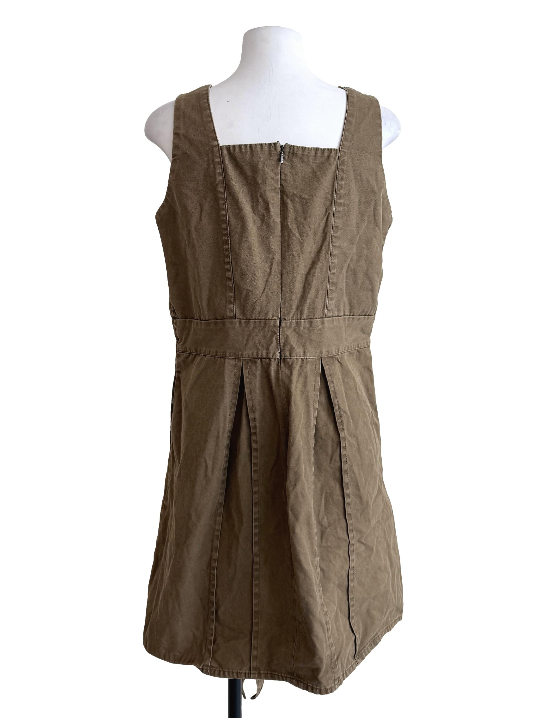 Crocodile Green V-Line Dress