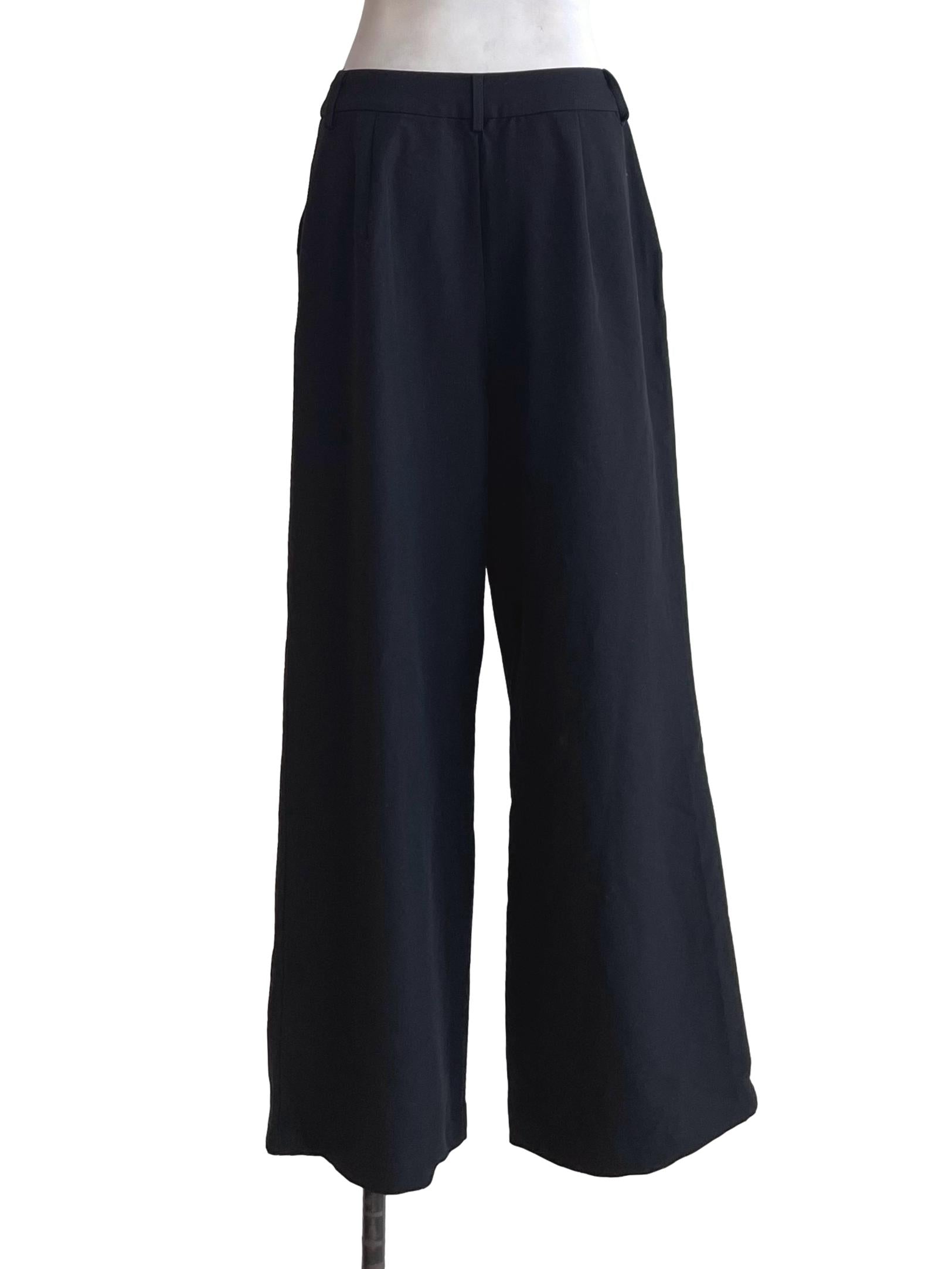 Black Wide Leg Formal Pants TTR