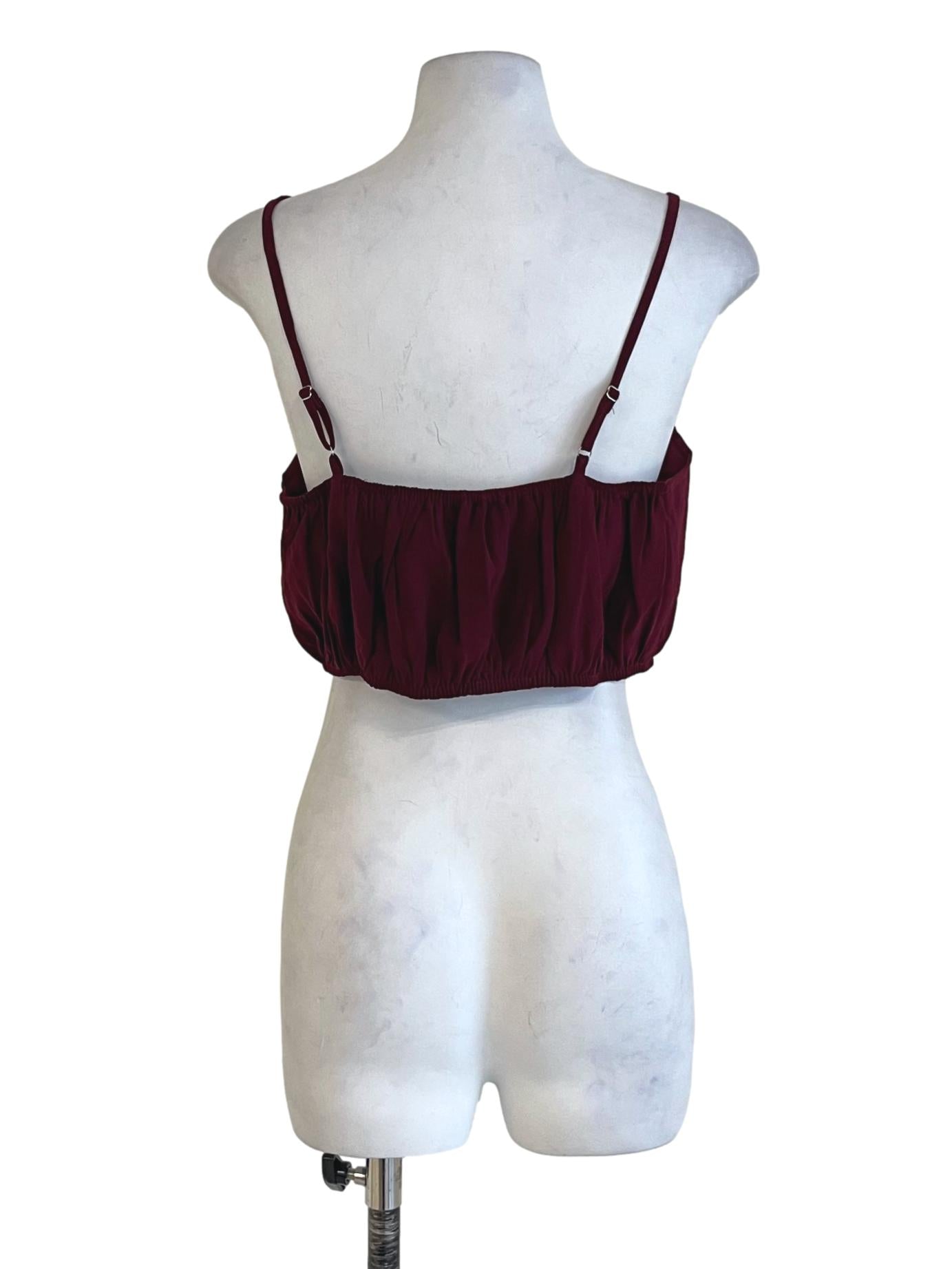 Maroon Kyle Crop Top