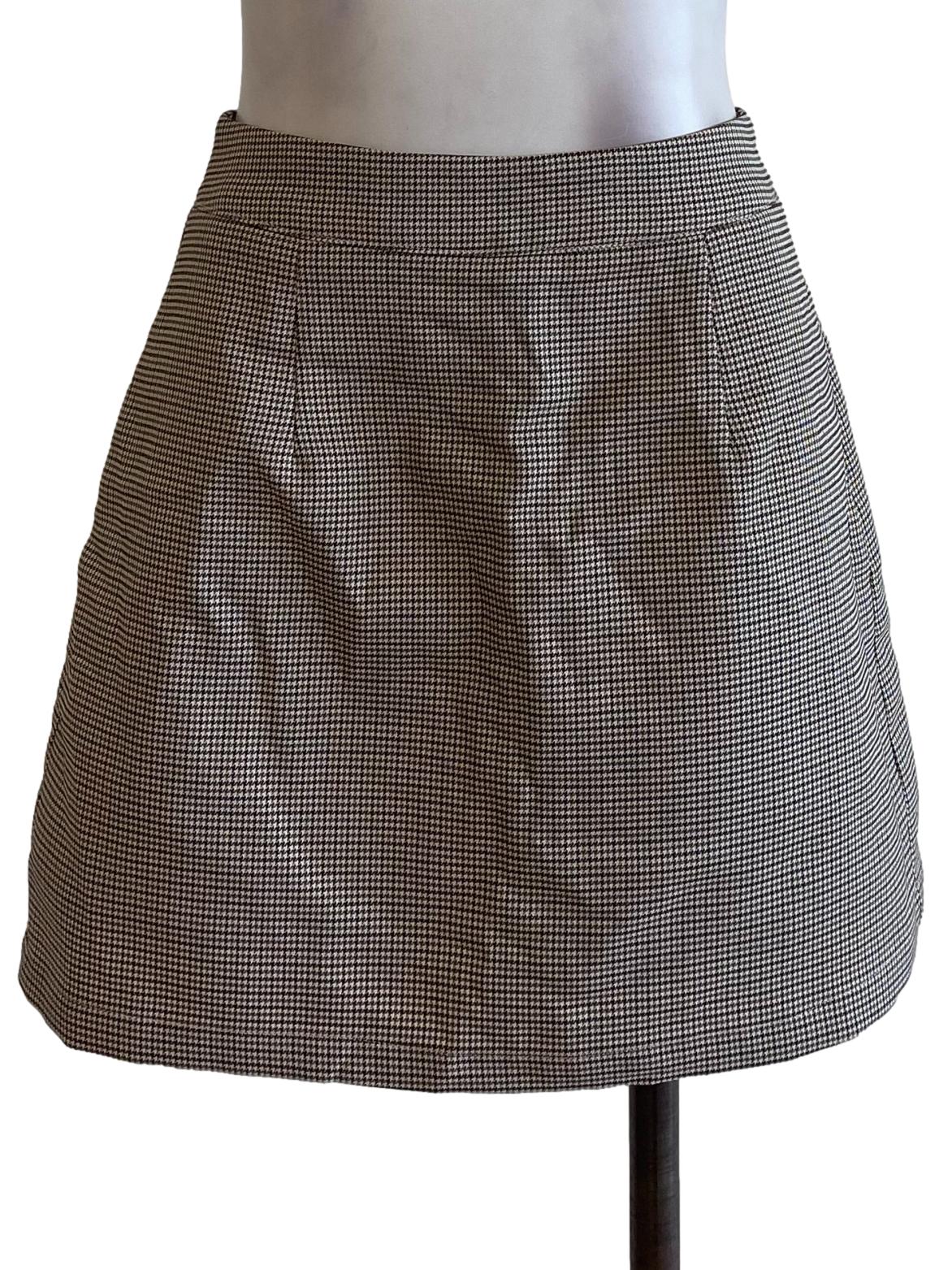 Brown Houndstooth Skorts