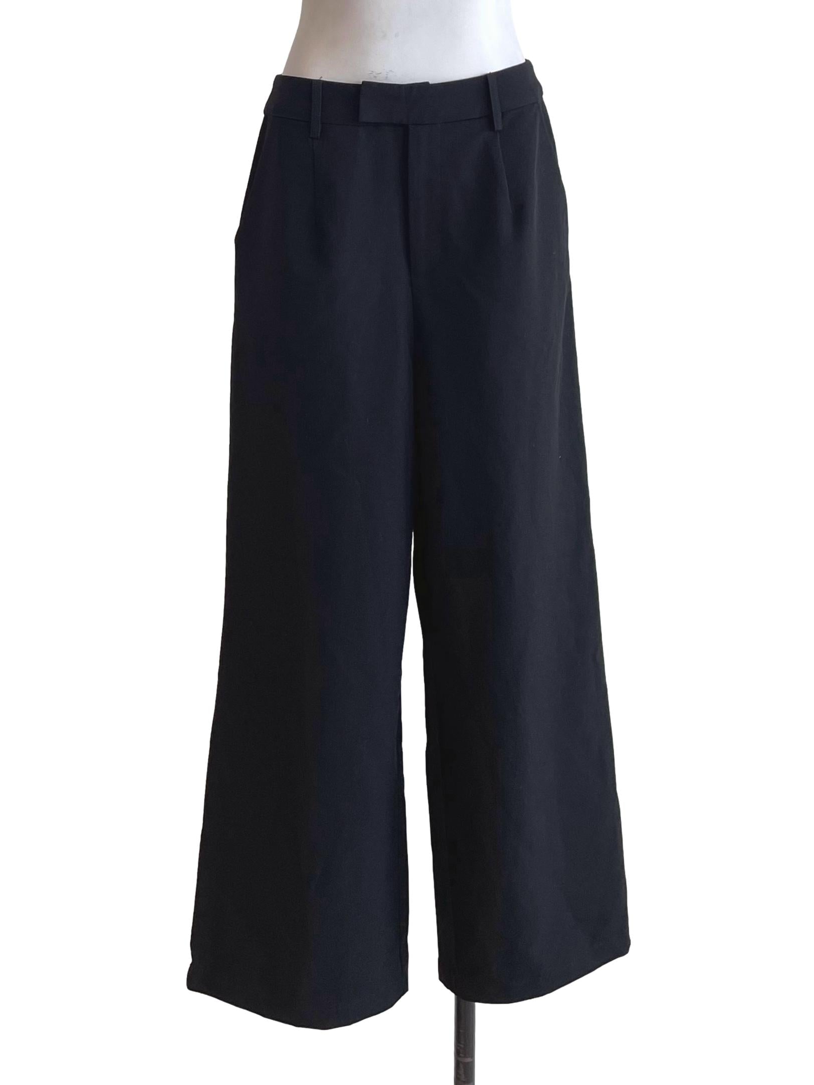 Black Wide Leg Formal Pants TTR