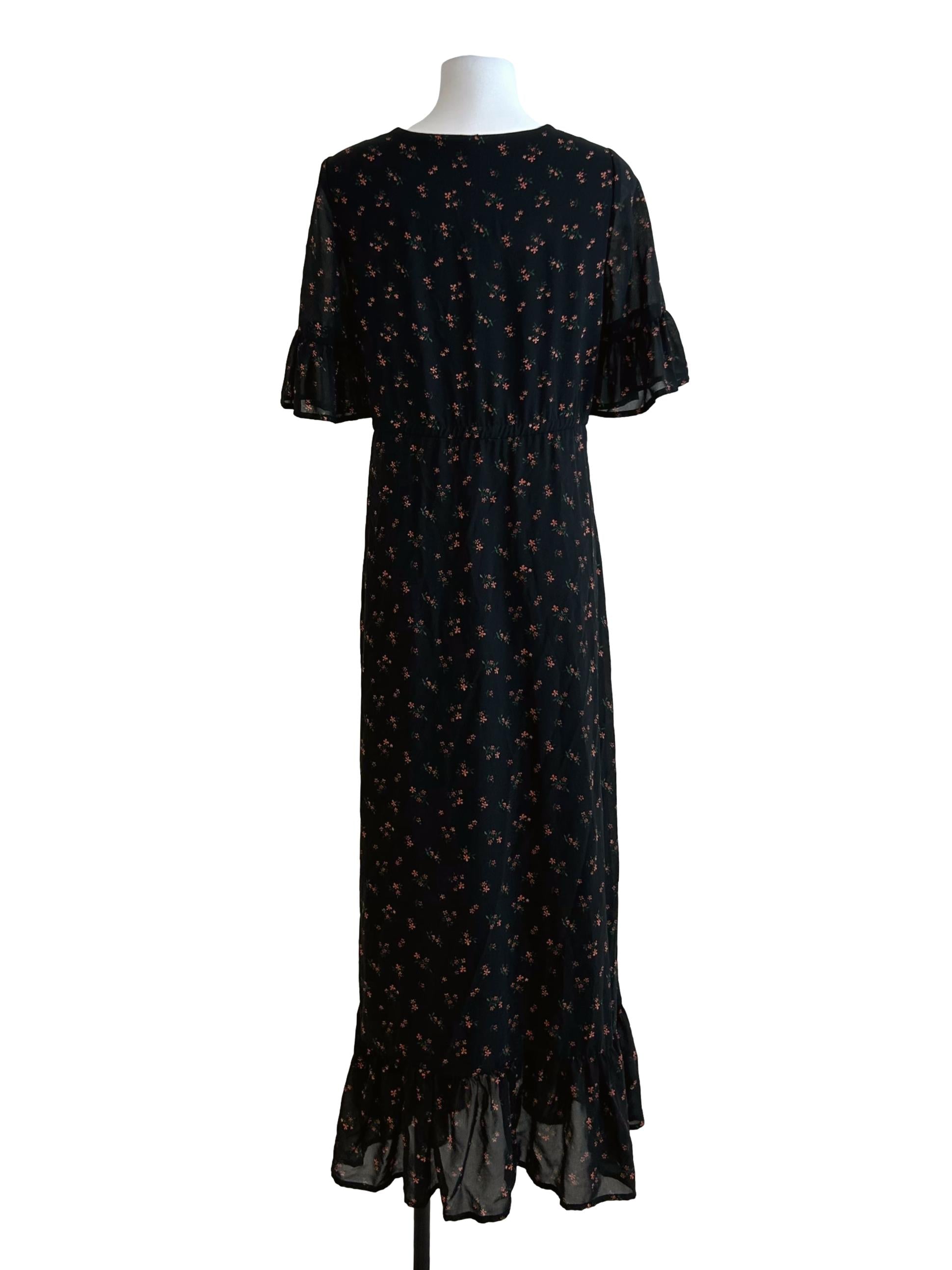 Off-Black Floral Dress