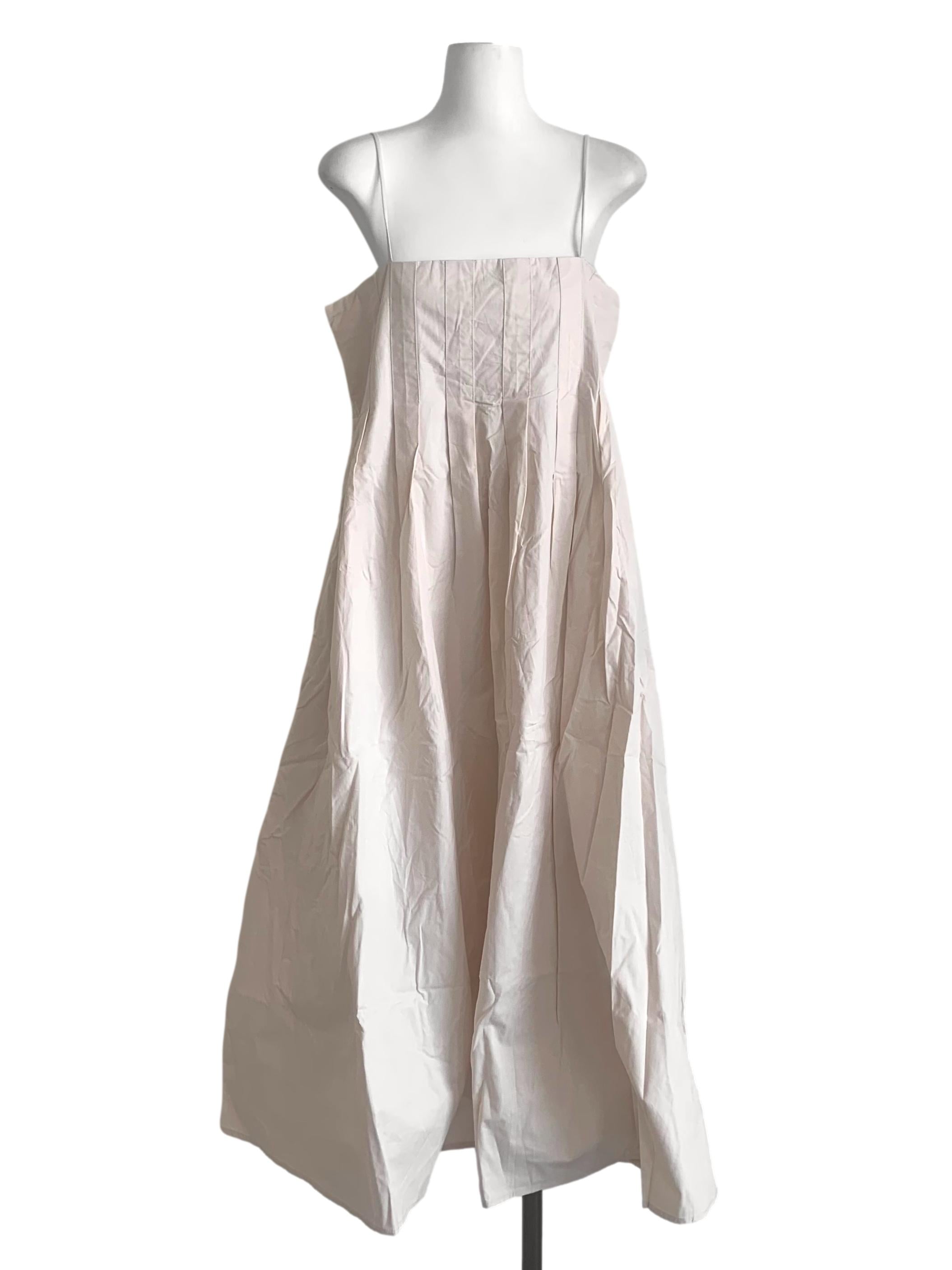 Eggnog Beige Spaghetti Strap Tent Dress