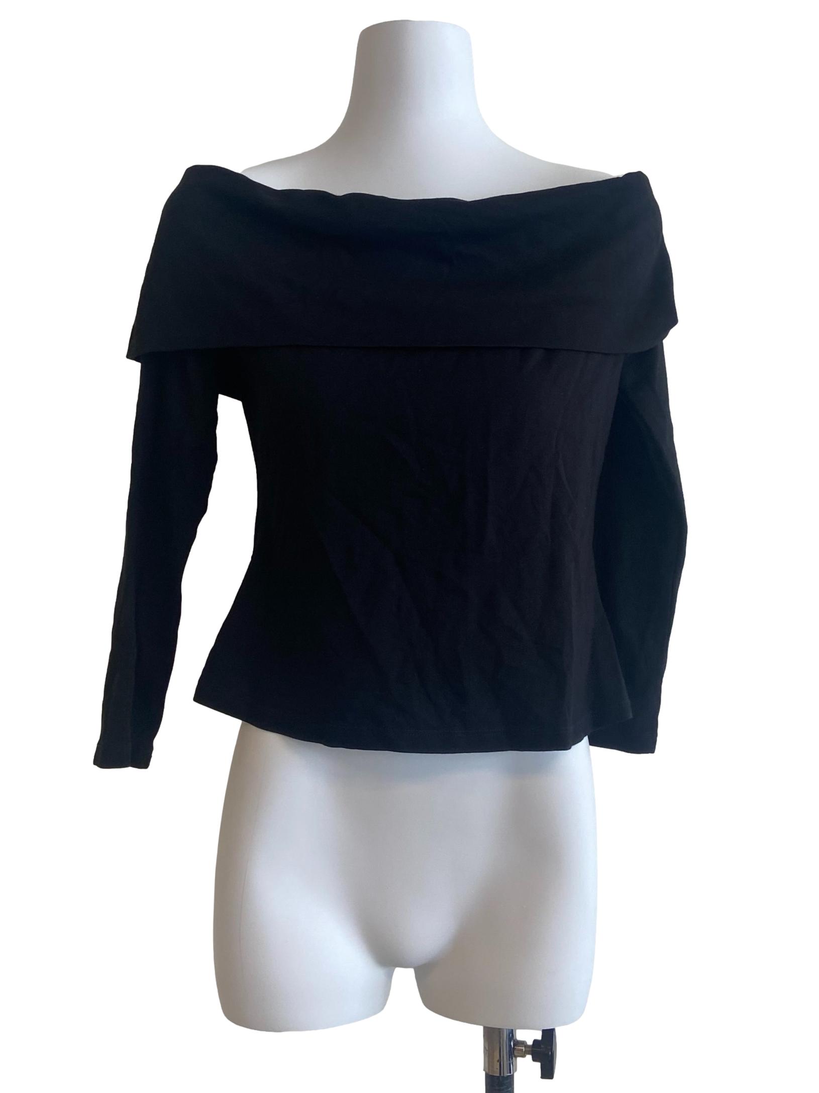 Black Drop Shoulder Blouse