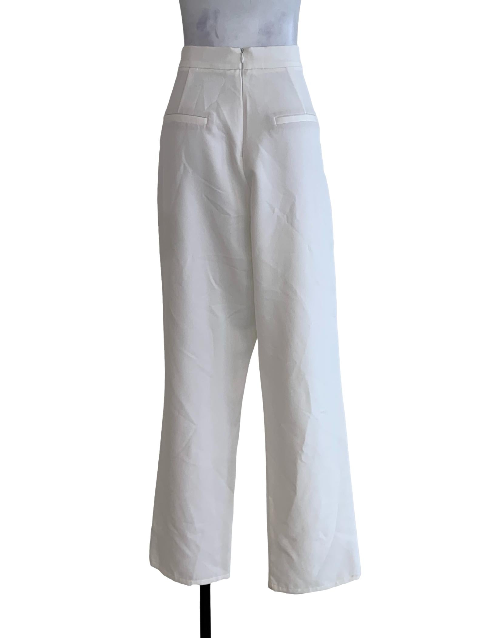 White Plain Formal Pants