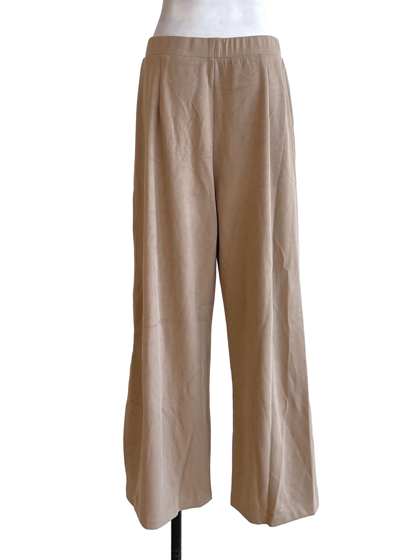Khaki Side Slits Pants