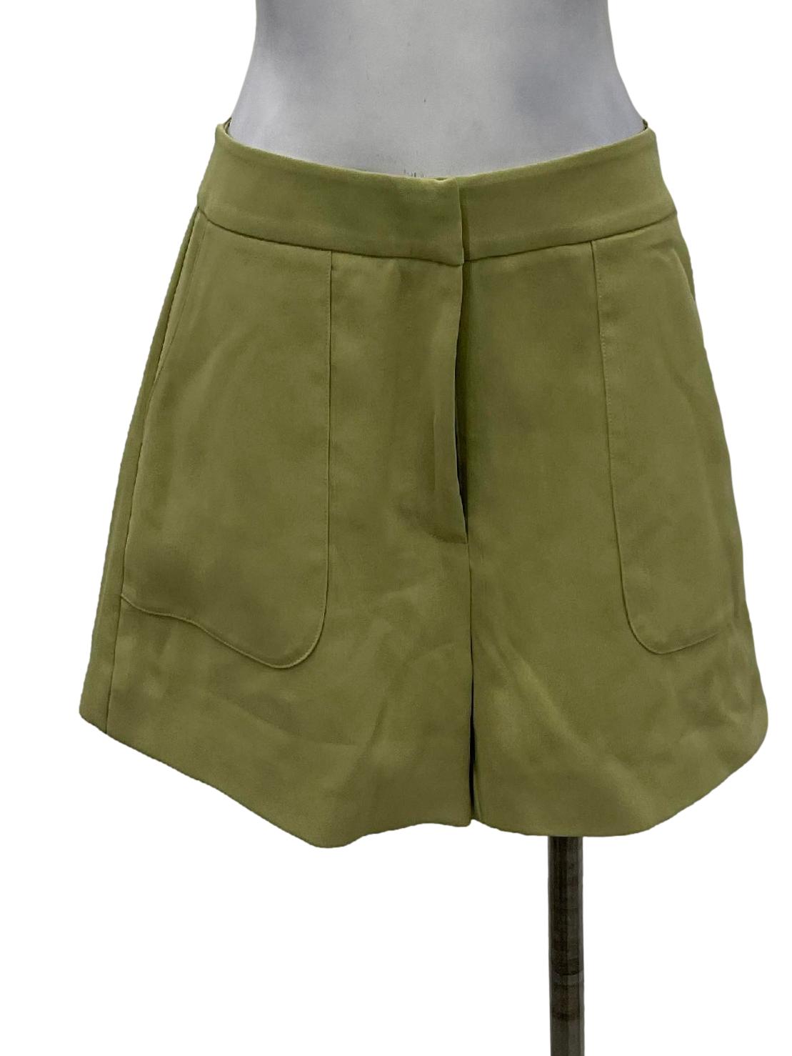 Green Pleated Shorts OSN