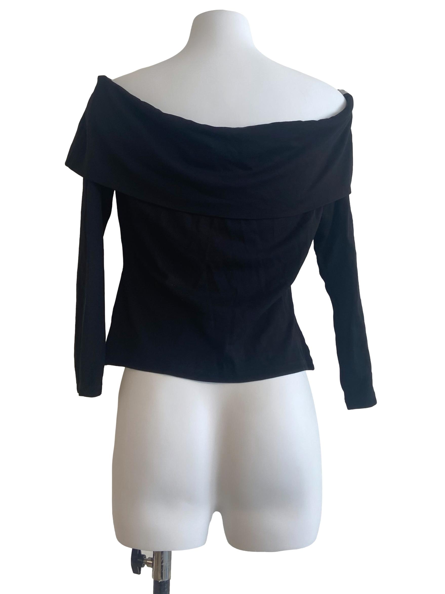 Black Drop Shoulder Blouse