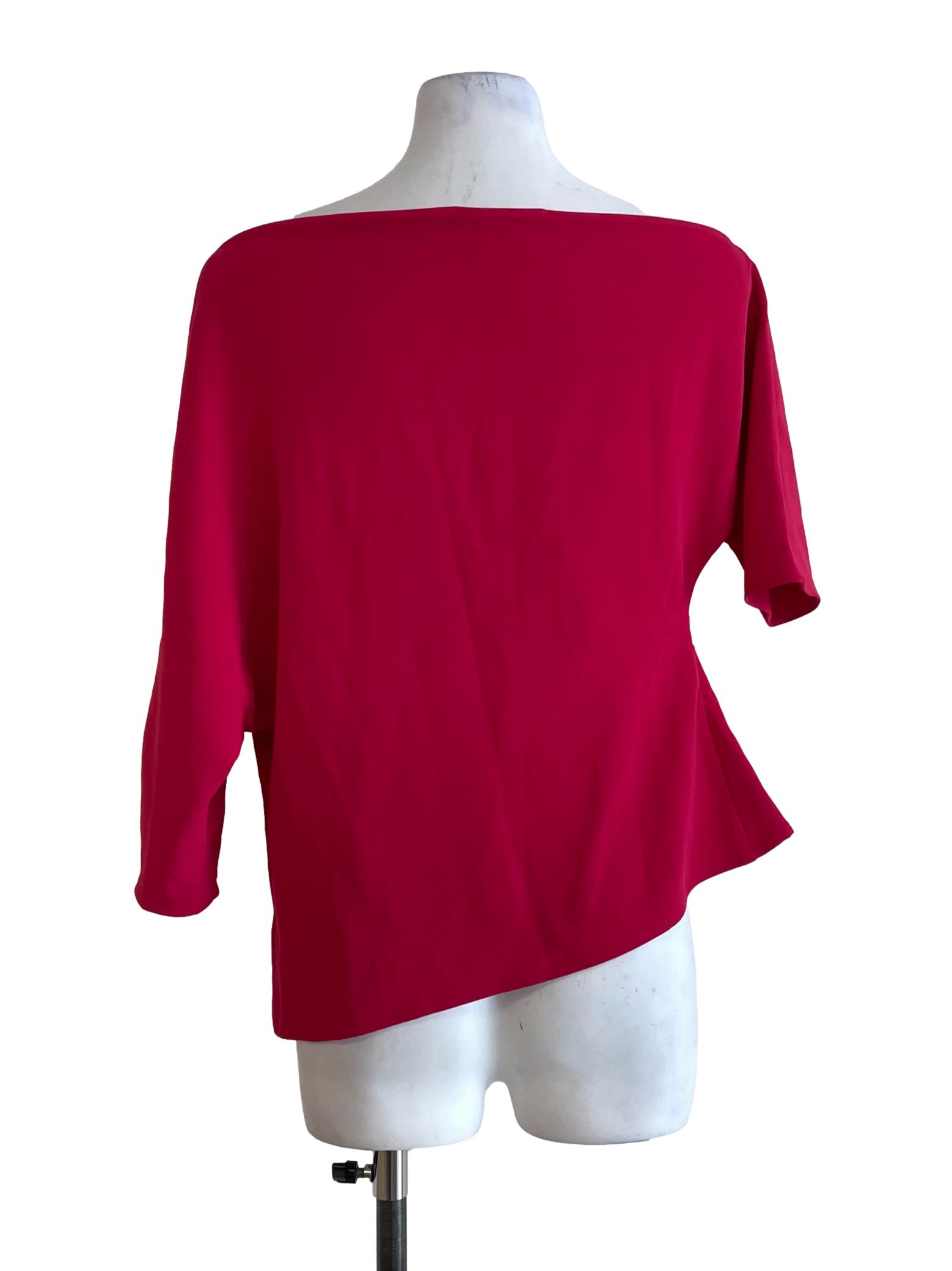 Bright Pink Bateau Neck Top LB
