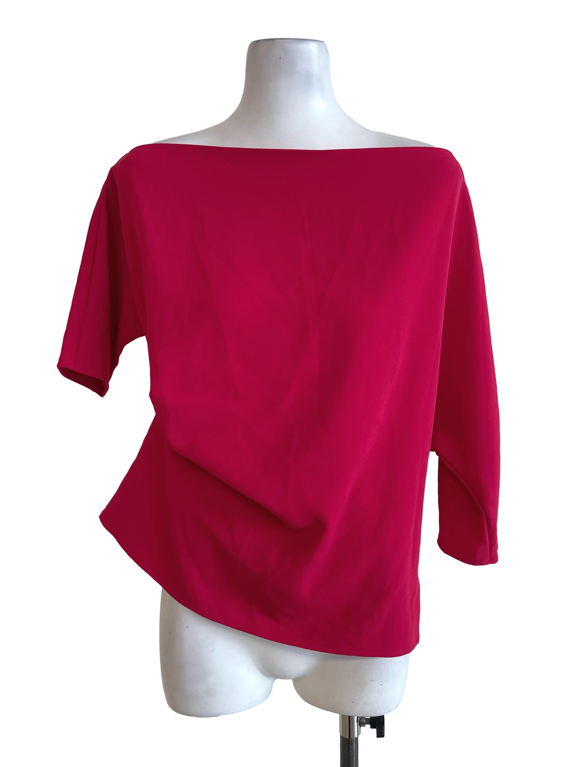Bright Pink Bateau Neck Top LB
