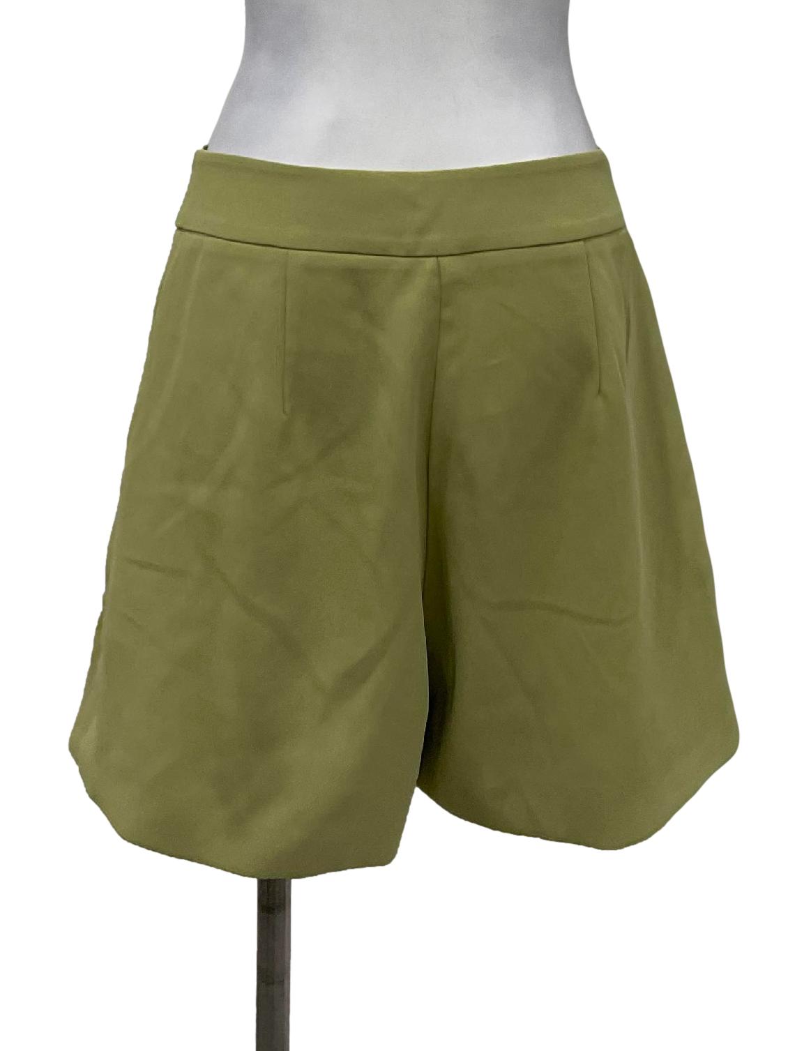 Green Pleated Shorts OSN