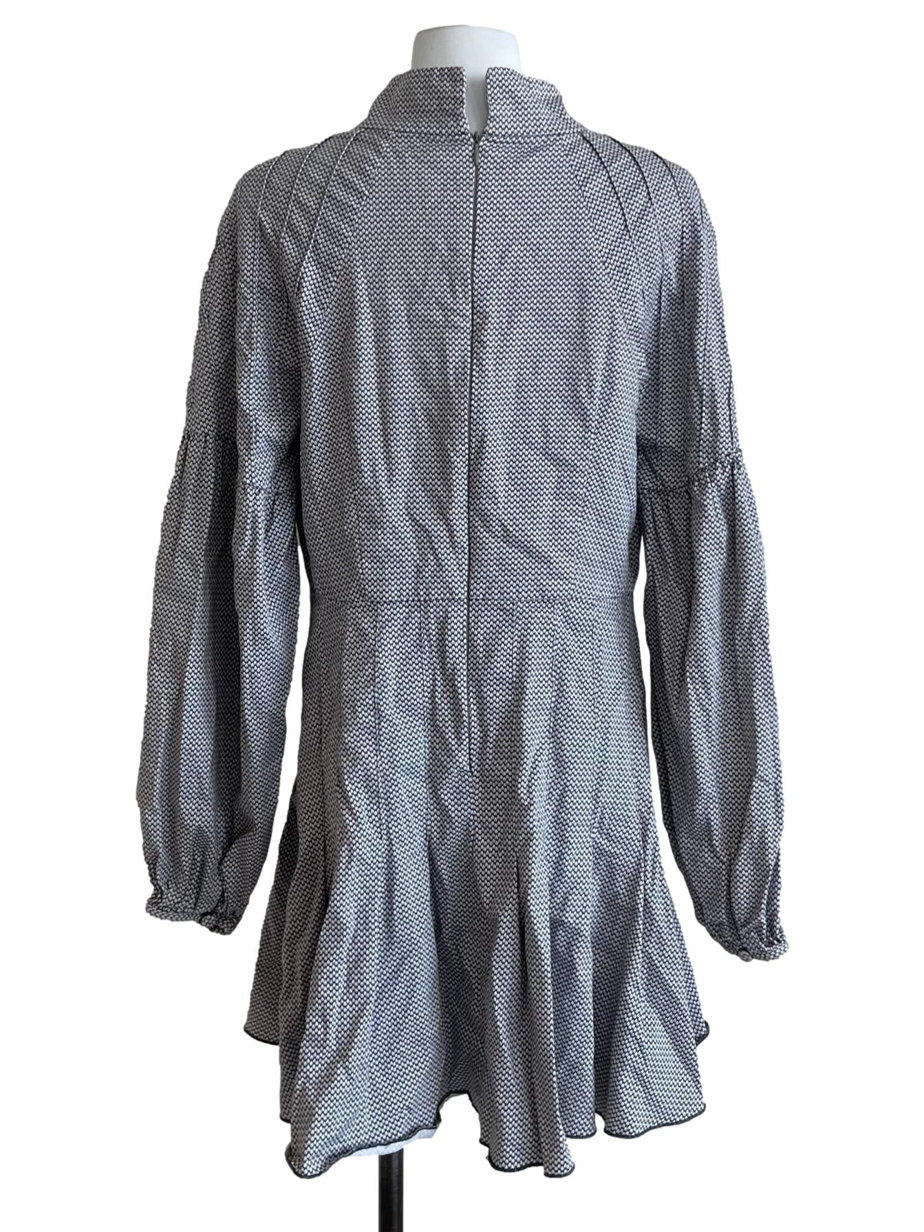 Coin Grey Pointed Flat A-Line Dress