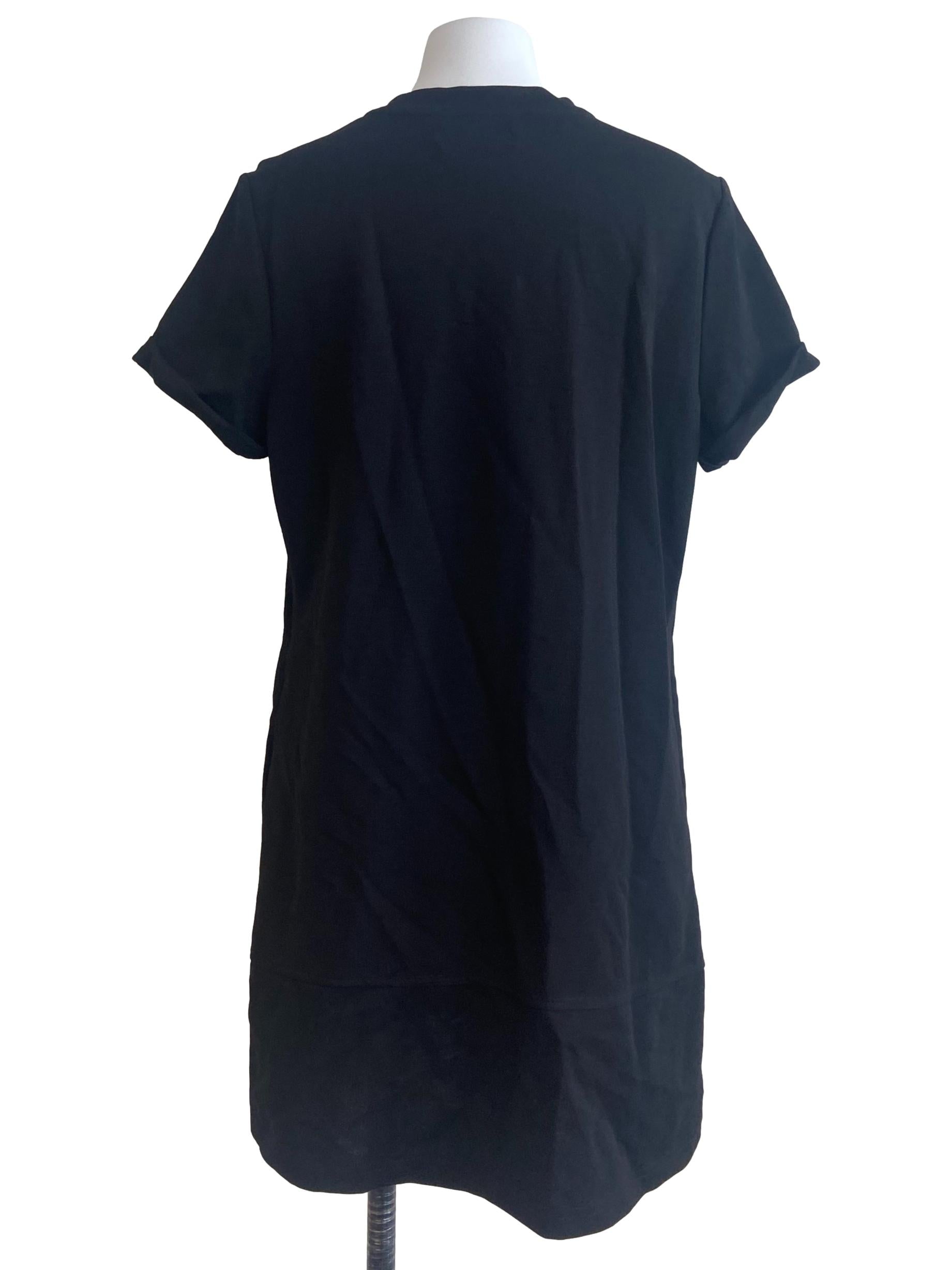 Black Twill Shirt Dress
