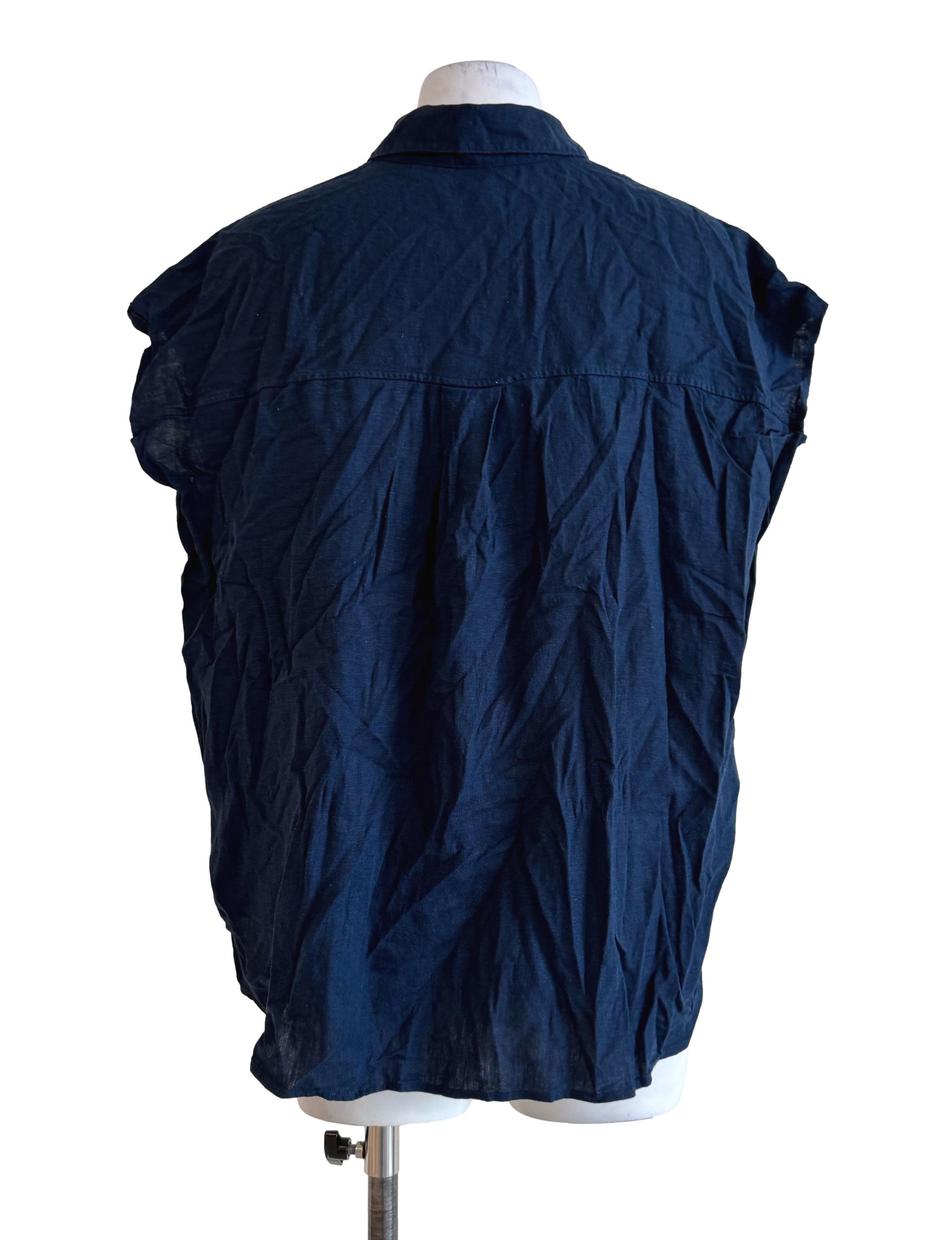 Navy Blue Sleeveless Shirt