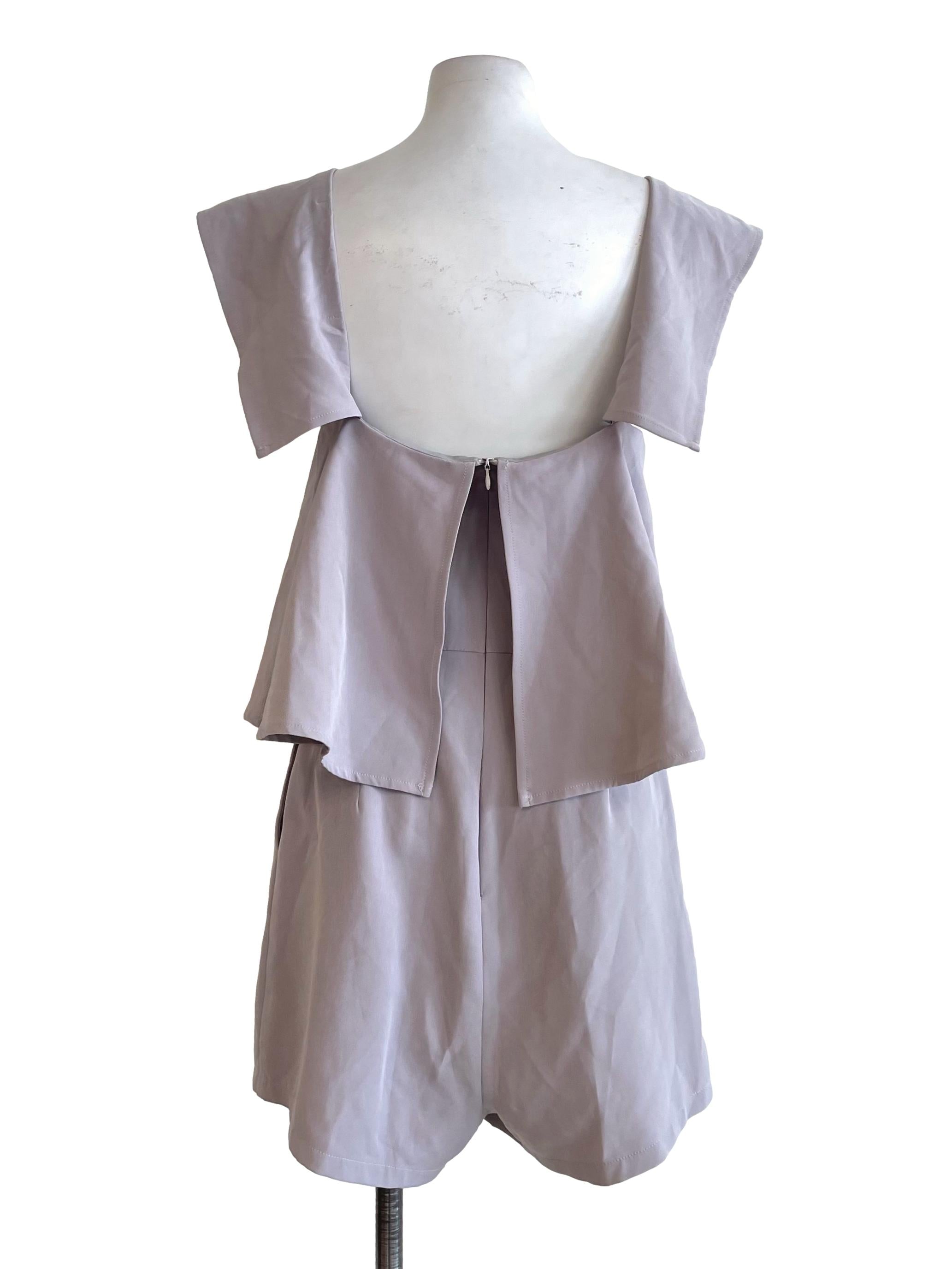 Light Dove Butterfly Straps Romper